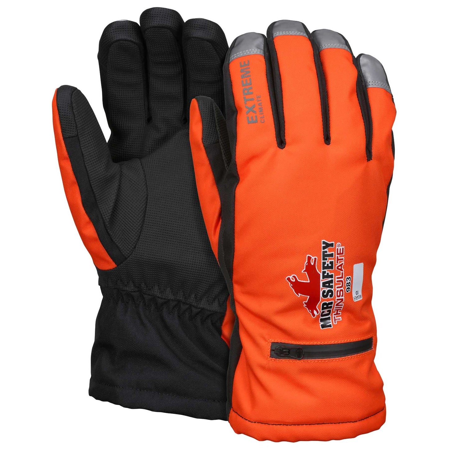 Orange Performance Gloves - MCR Safety - Insulated Design