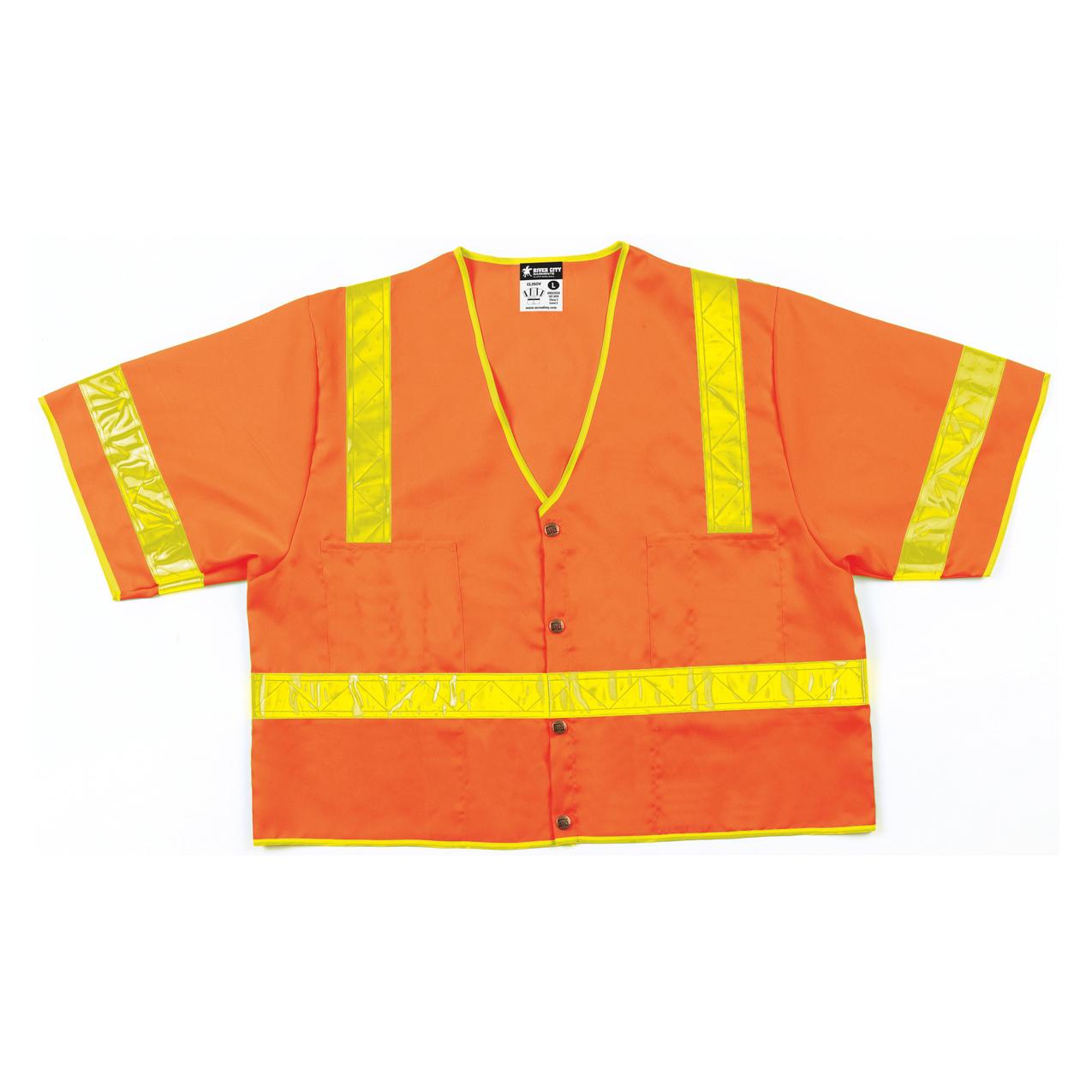 Orange Safety Vests - MCR Safety - Fluorescent Polyester