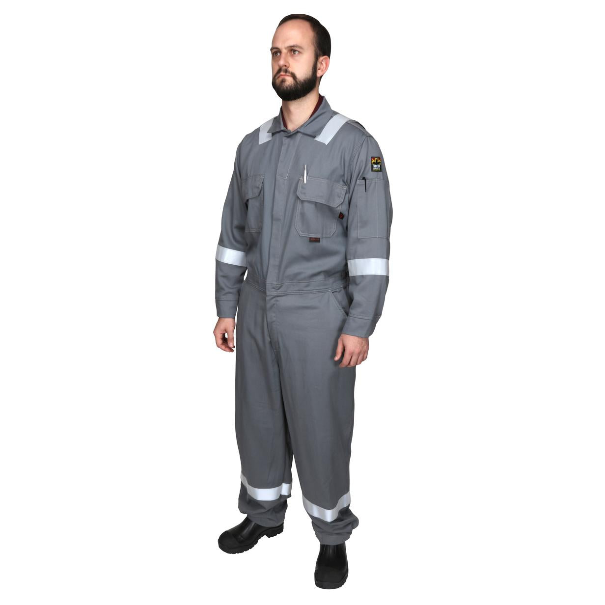 Gray Coveralls - MCR Safety - Reflective Flame Resistant