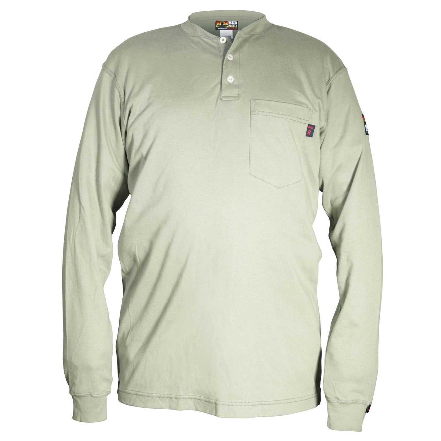 Gray Comfortable Henley Shirt - MCR Safety - FR Certified