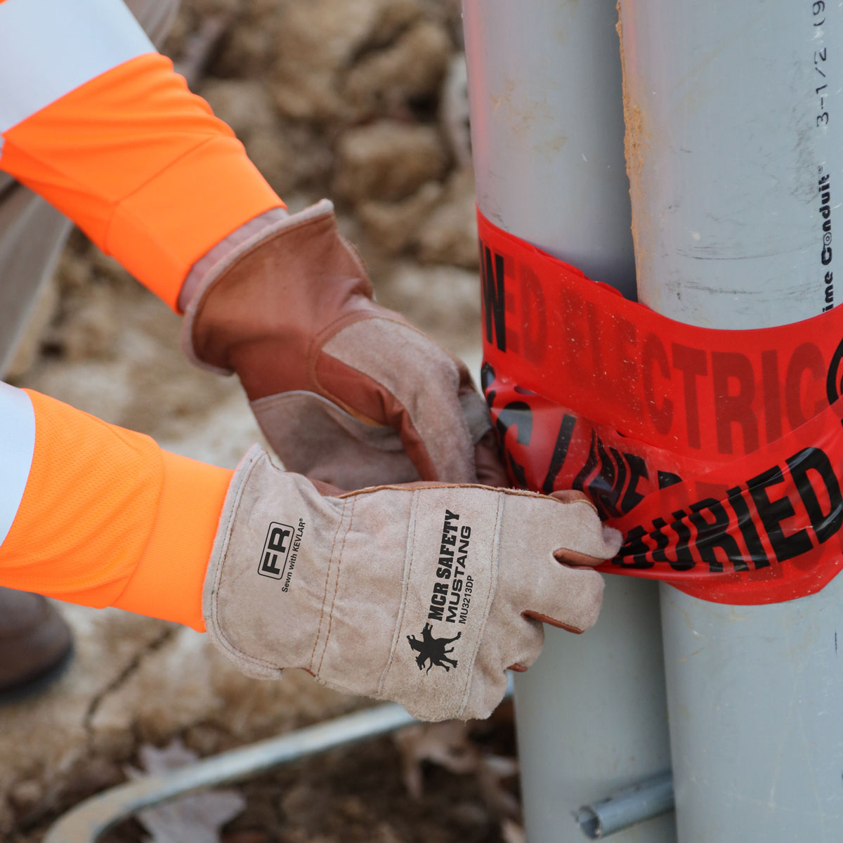 Brown Leather Gloves - MCR Safety - Premium Utility Gear