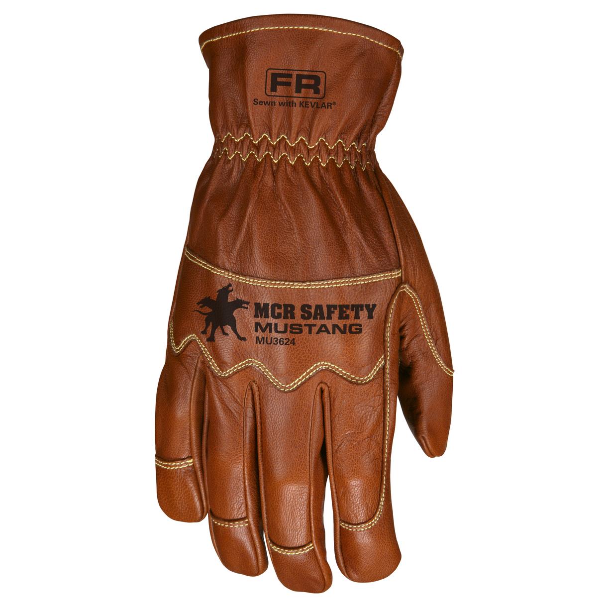 Brown Leather Gloves - MCR Safety - Premium Goatskin