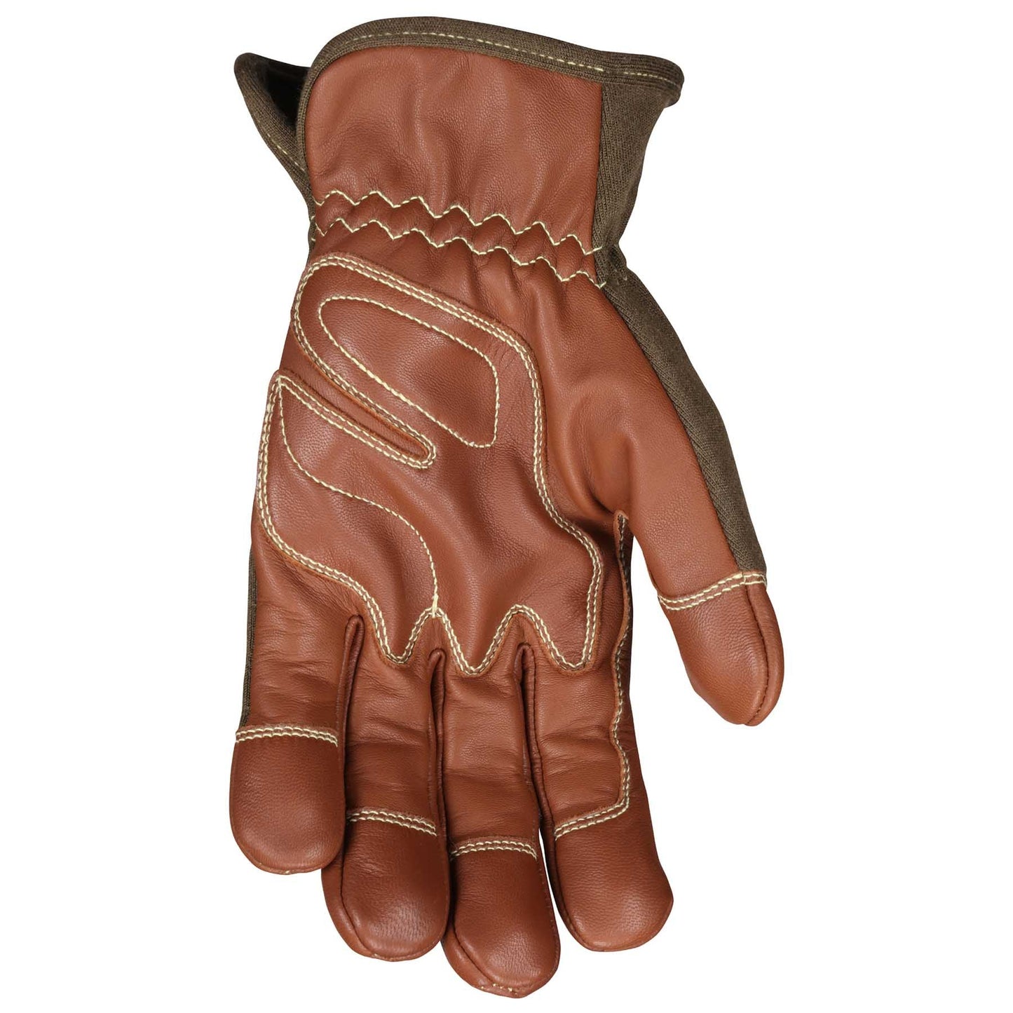 Brown Leather Gloves - MCR Safety - Premium Goatskin