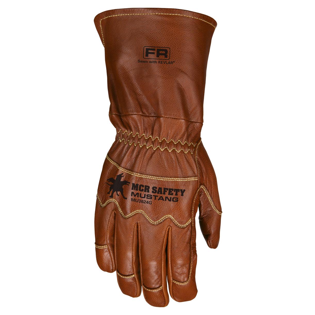 Gauntlet Cuff Leather Gloves - MCR Safety - Premium Goatskin