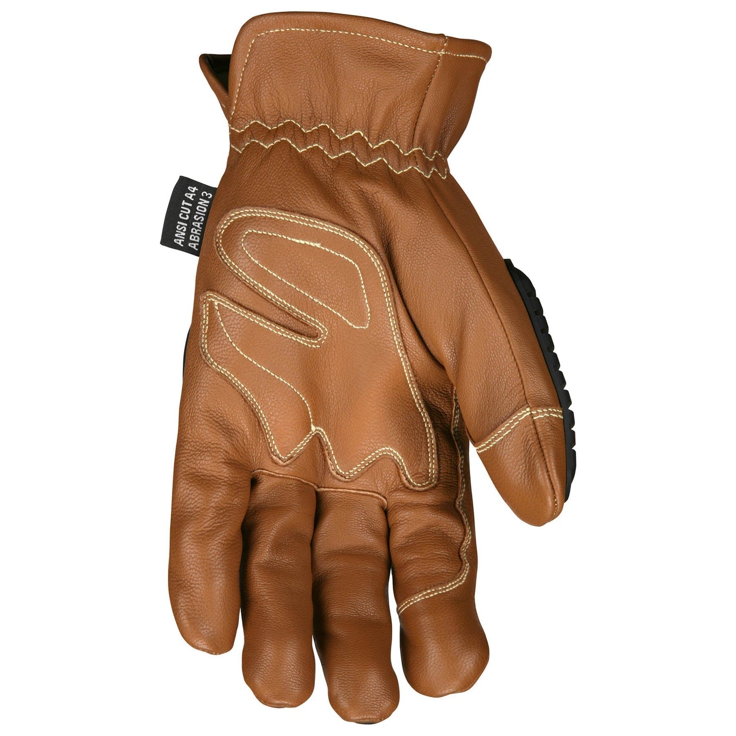TPR Back Leather Gloves - MCR Safety - Durable Goatskin