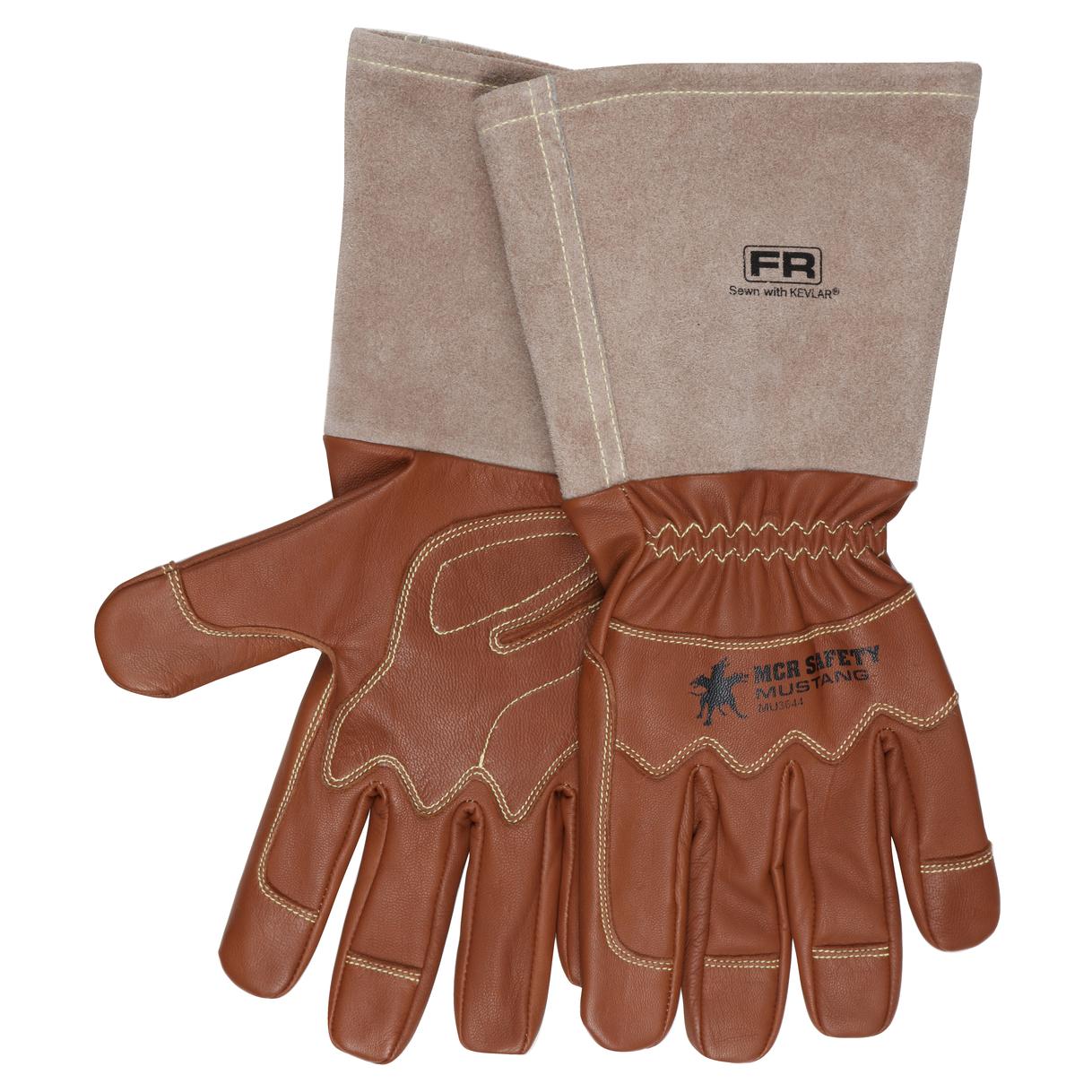 Brown Leather Gloves - MCR Safety - Goatskin Comfort
