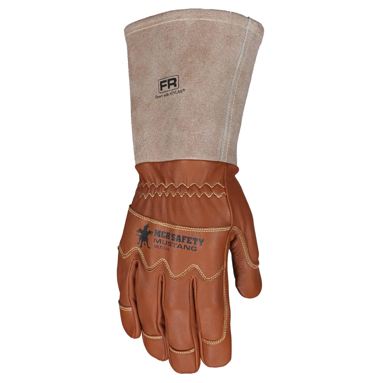 Brown Leather Gloves - MCR Safety - Goatskin Comfort