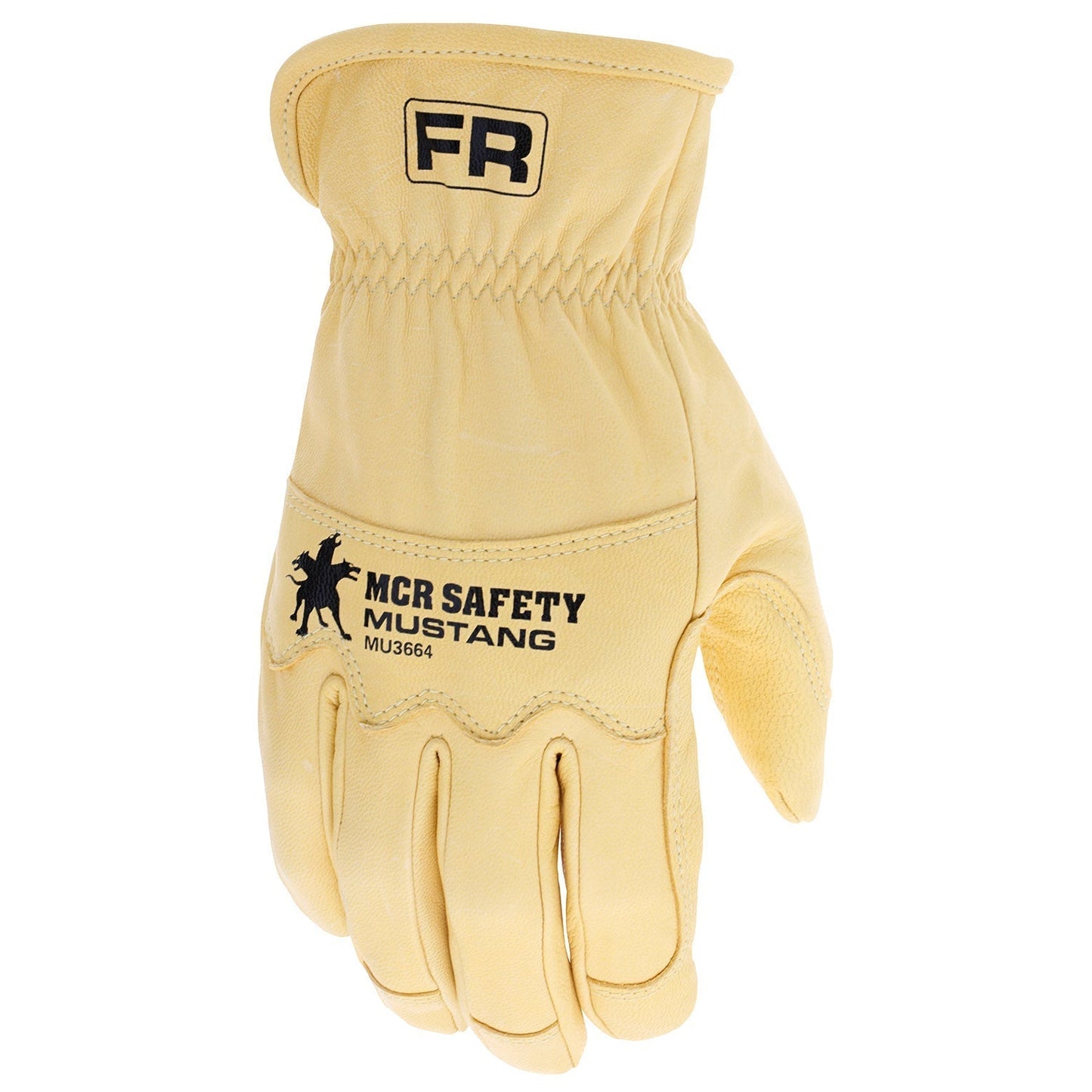 Tan Leather Gloves | MCR Safety | Mu3664 Mustang Hidex Goatskin Utility Premium Driver