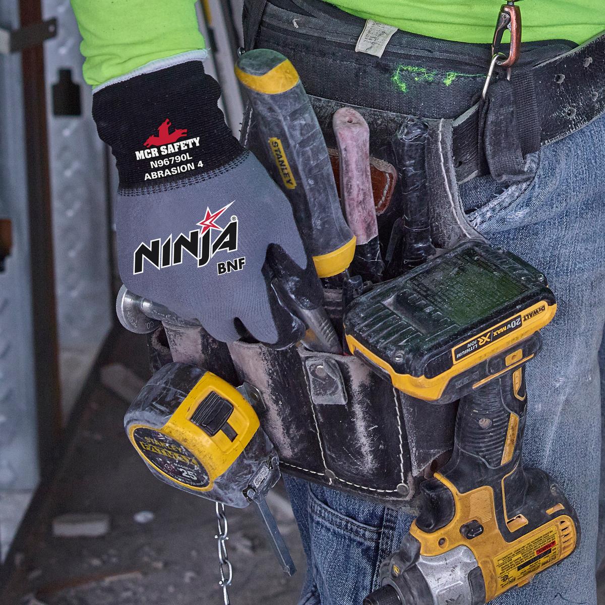 15 Gauge Nylon/Spandex Gloves - MCR Safety - Nitrile Coated