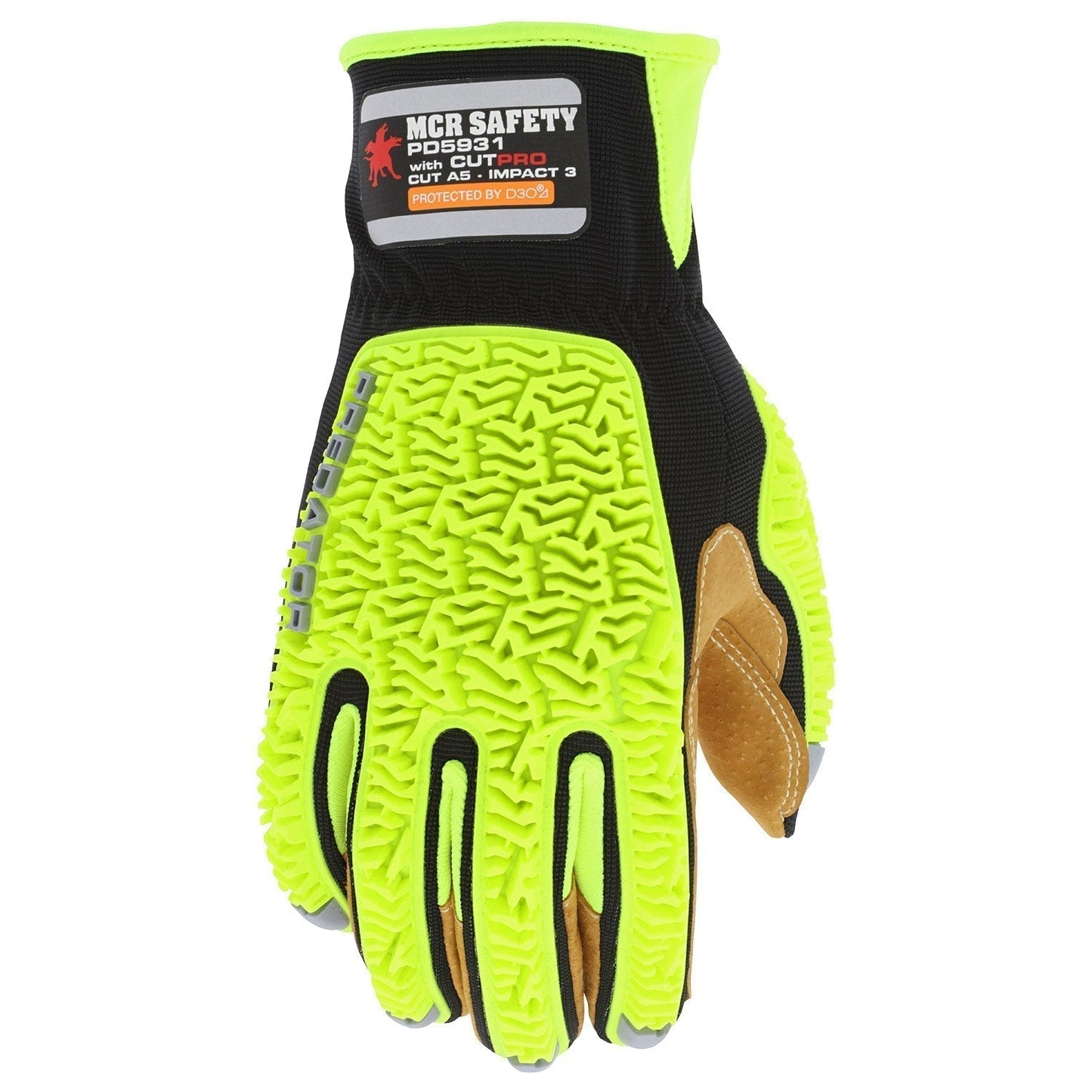 TPR Back Leather Gloves - MCR Safety - Durable Protection