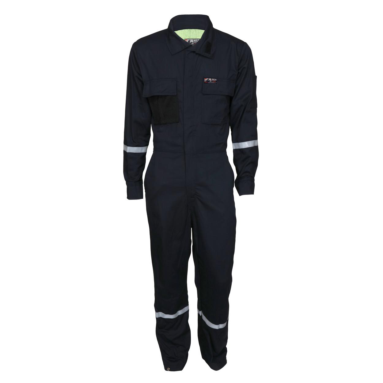 Gray Coveralls - MCR Safety - Reflective Cotton Material