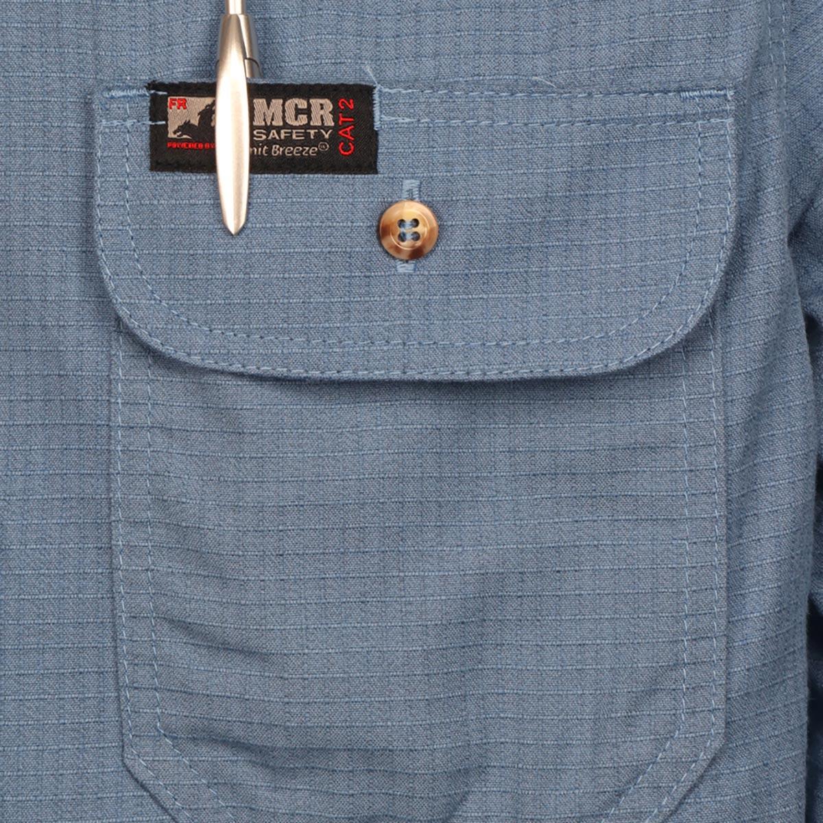 Medium Blue Shirt - MCR Safety - Inherent Blend