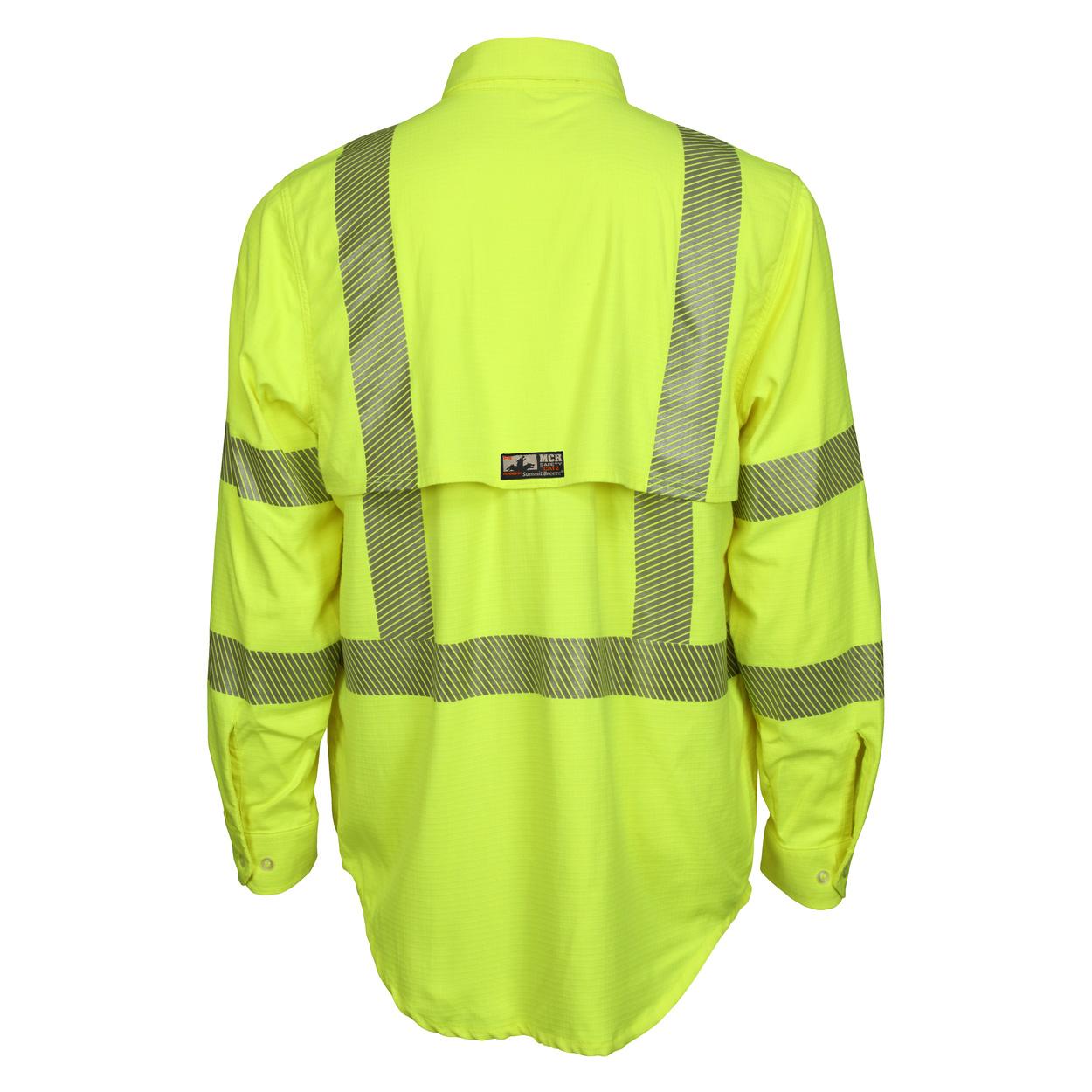 Yellow/Lime Button Up Shirt - MCR Safety - Vented Design