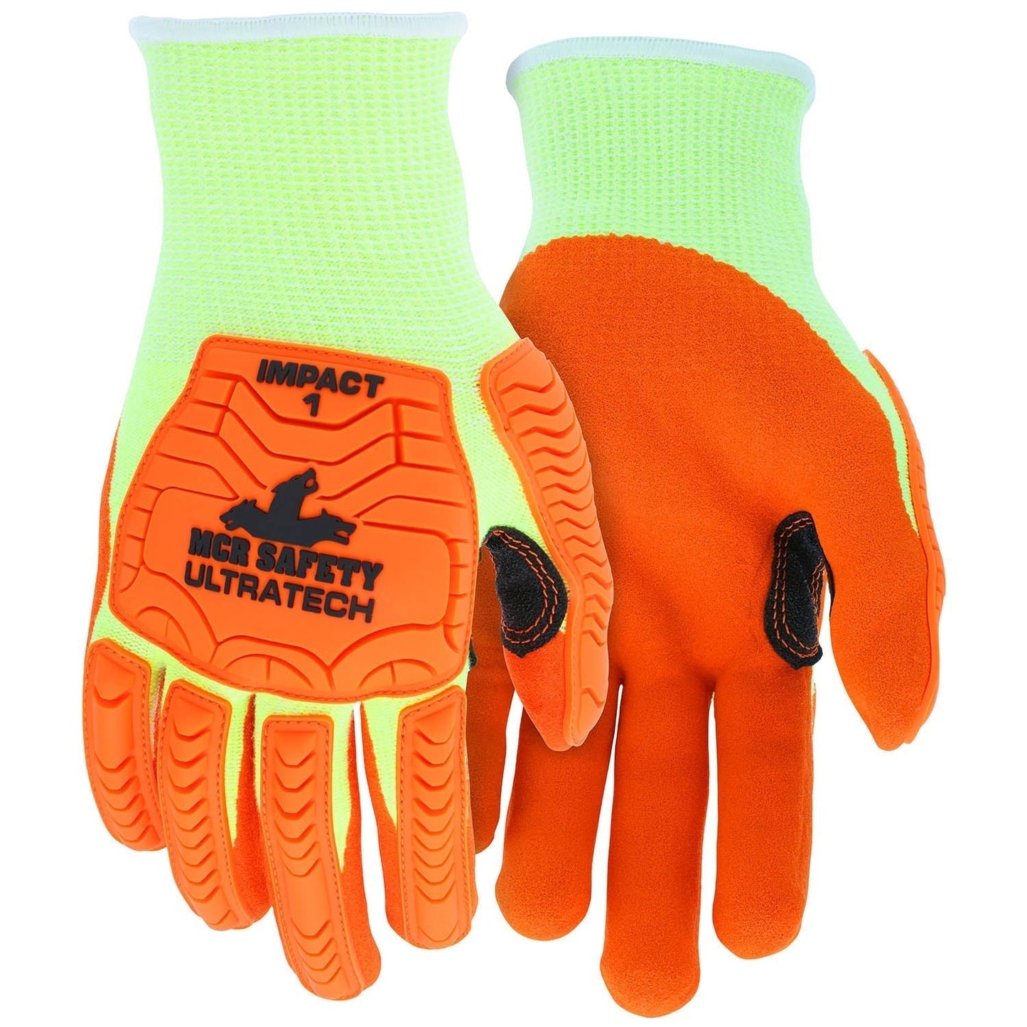 TPR Back Performance Gloves - MCR Safety - Hi-Vis Cut Pro