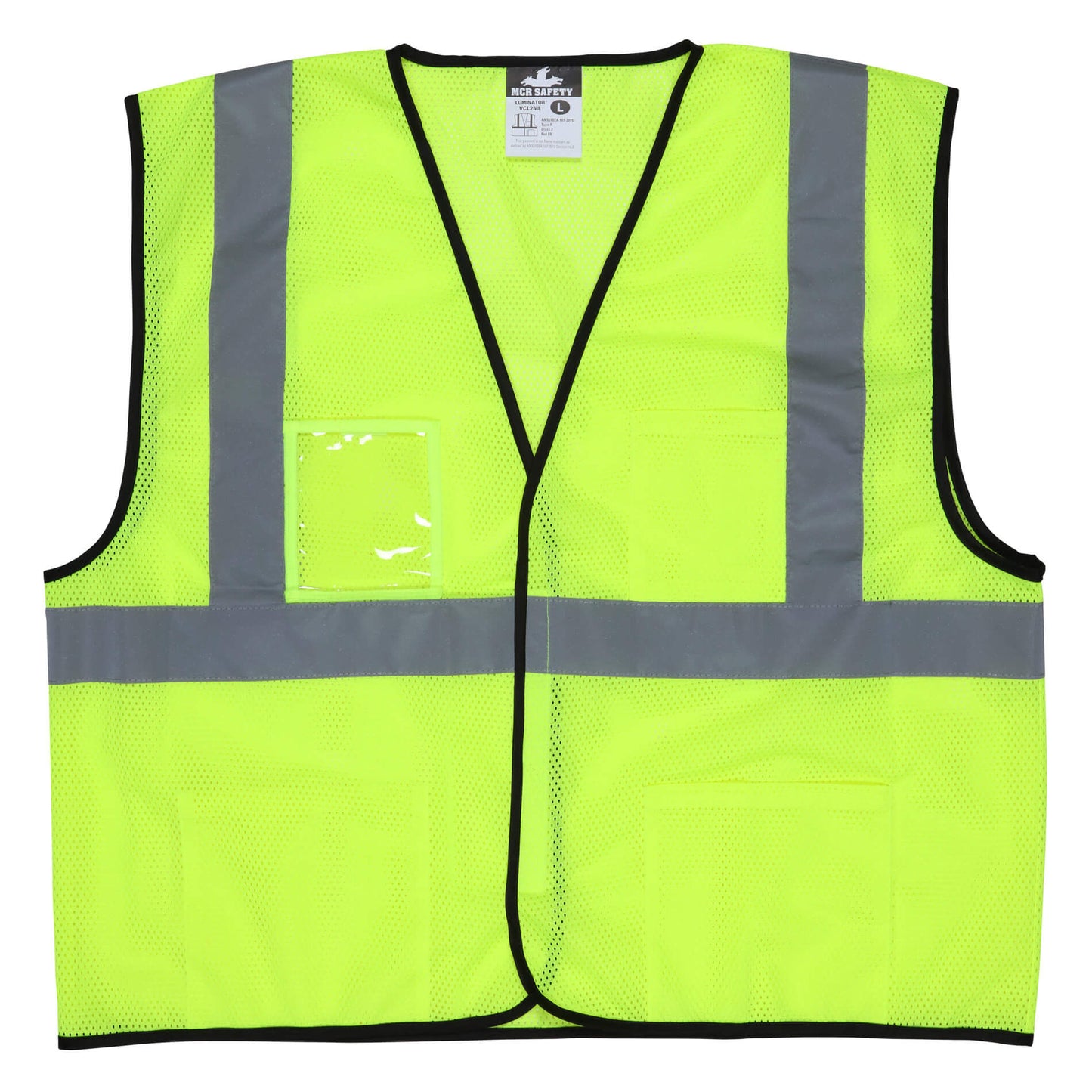 Yellow/Lime Safety Vest - MCR Safety - Mesh Material