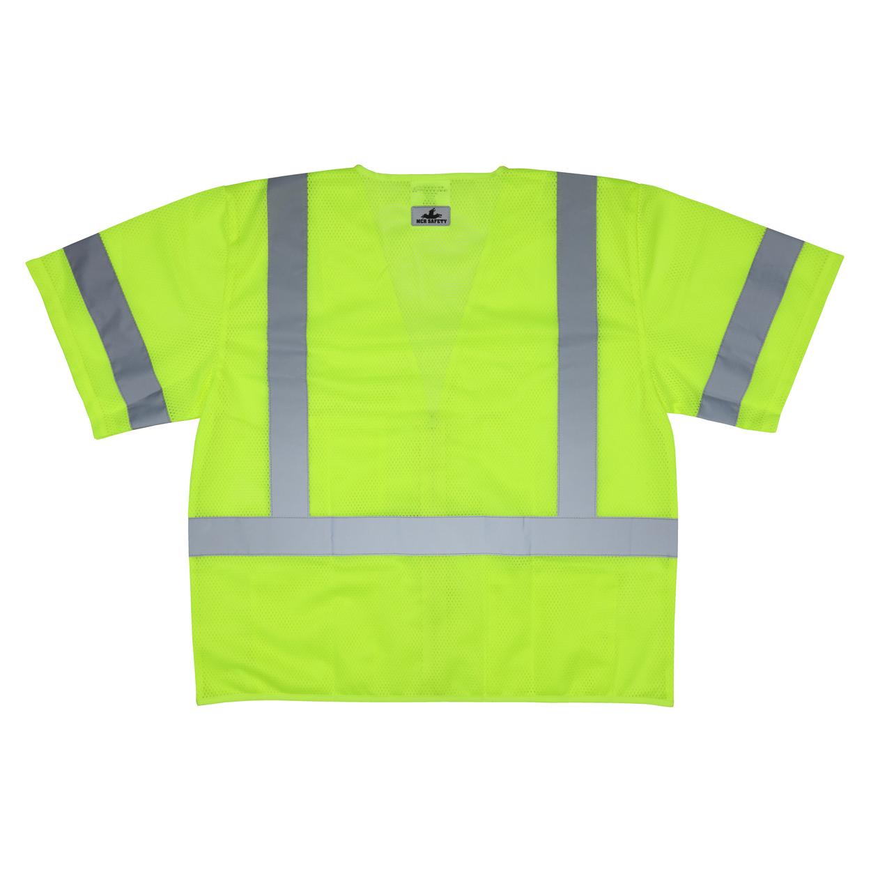 Yellow/Lime Safety Vest - MCR Safety - Fluorescent Mesh