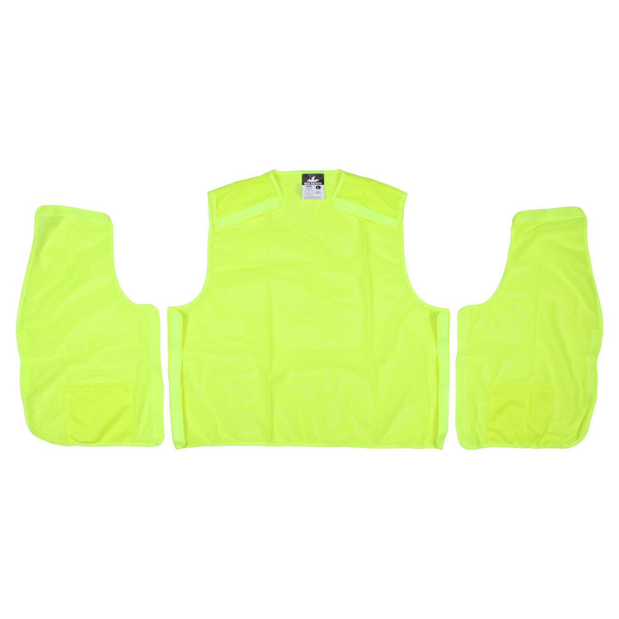Yellow/Lime Safety Vests - MCR Safety - Tear Away Design