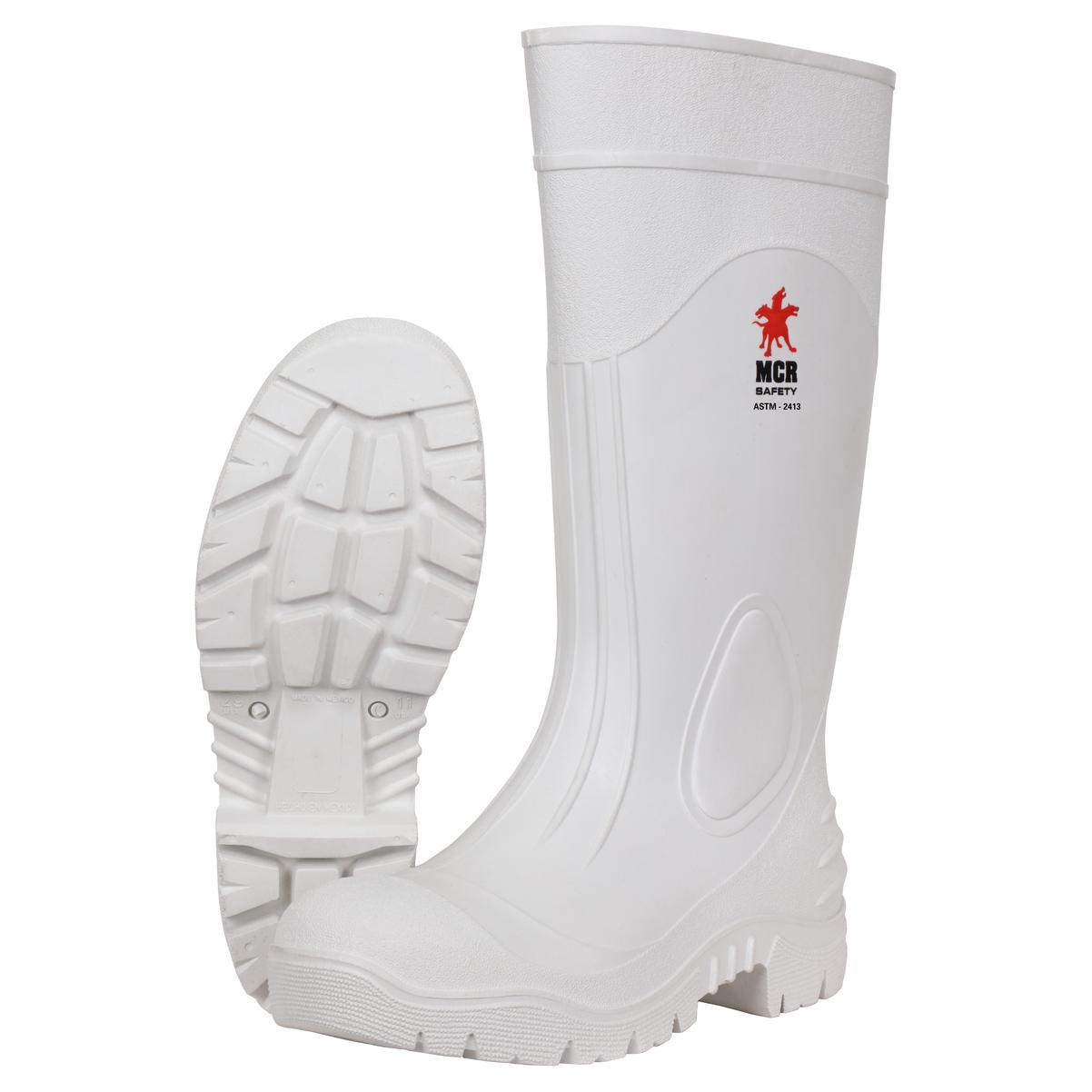 White Work Boots - MCR Safety - Steel Toe PVC