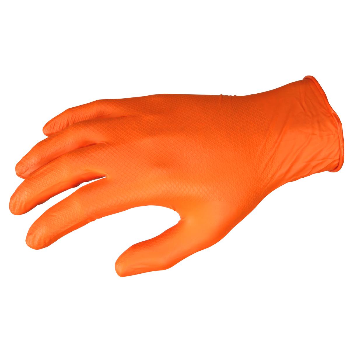 Orange Disposable Gloves - MCR Safety - Nitrile Comfort