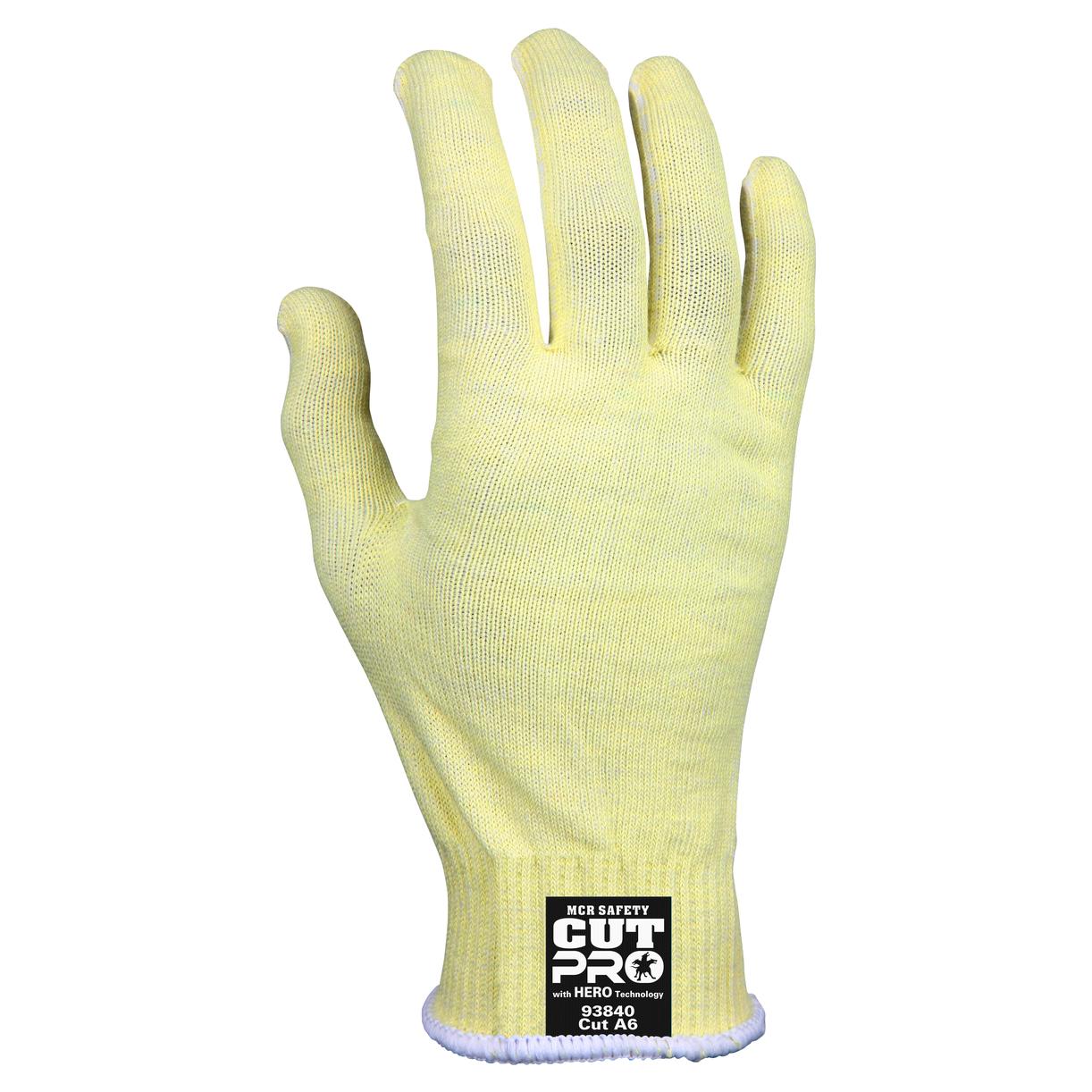 Yellow String Knit Gloves - MCR Safety - Cut Resistant
