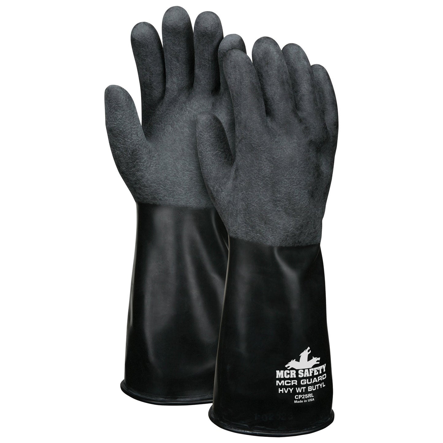 14" Gauntlet Rubber Gloves - MCR Safety - Butyl Protection