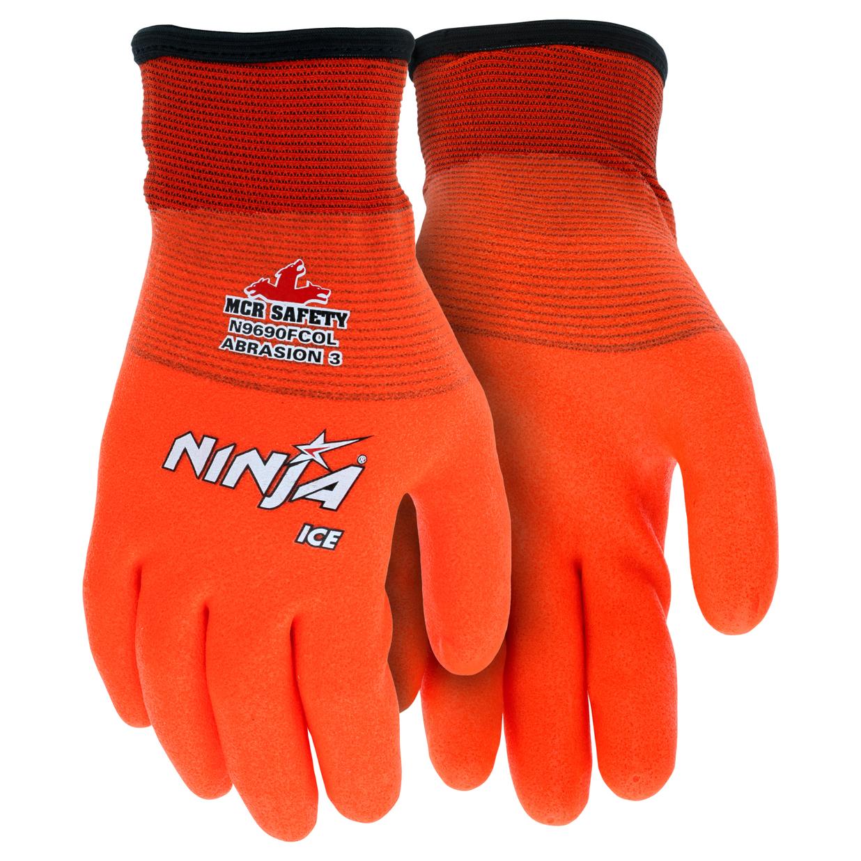 Orange String Knit Gloves - MCR Safety - Fully Coated