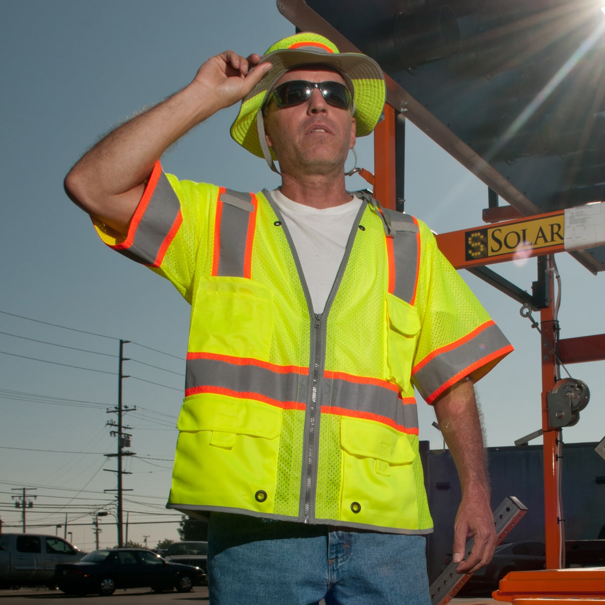 Yellow/Lime Safety Vests - Kishigo - Reflective Design