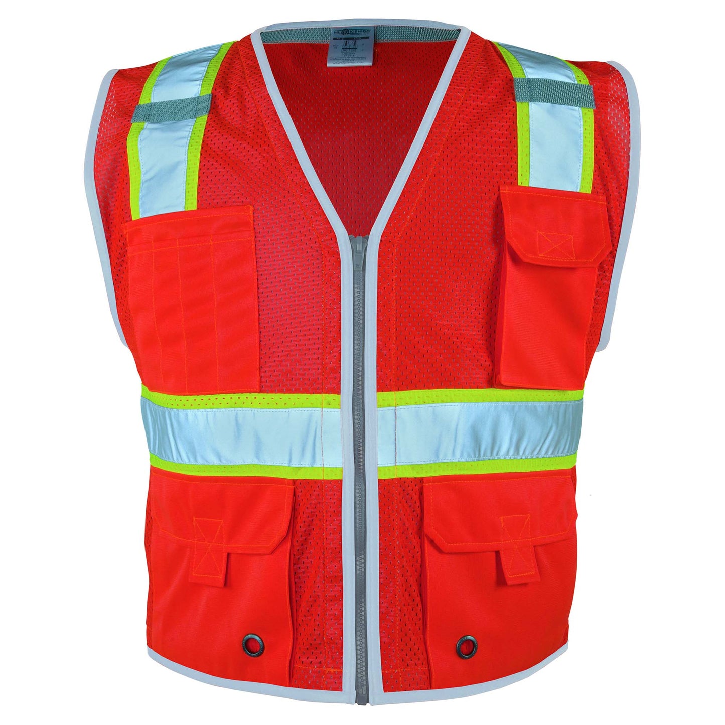 Fluorescent Red Safety Vest - Kishigo - Heavy Duty Mesh