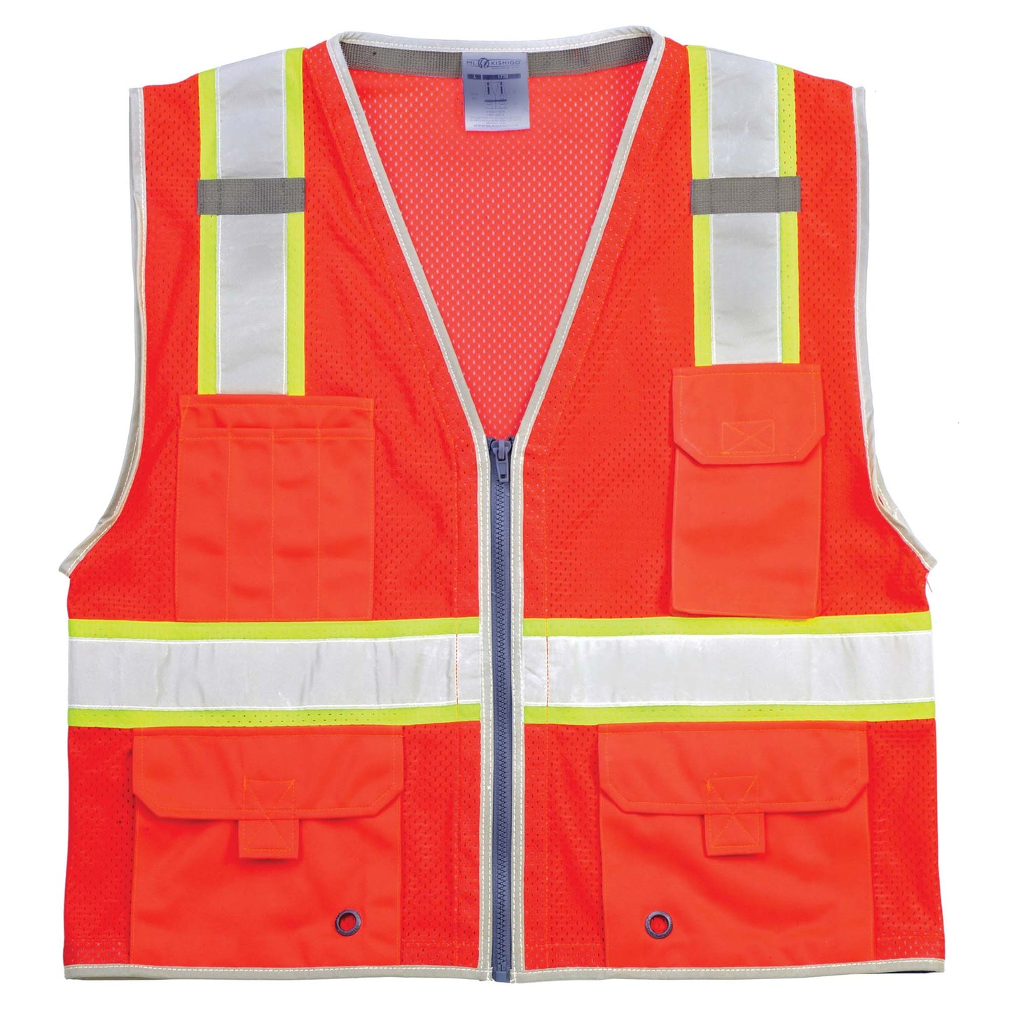 Fluorescent Red Safety Vest - Kishigo - Heavy Duty Mesh