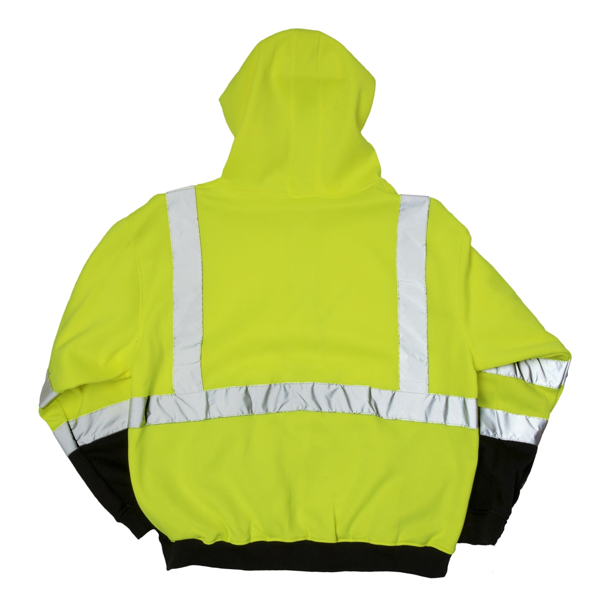Yellow/Lime Safety Sweatshirt - Kishigo - Zipper Closure