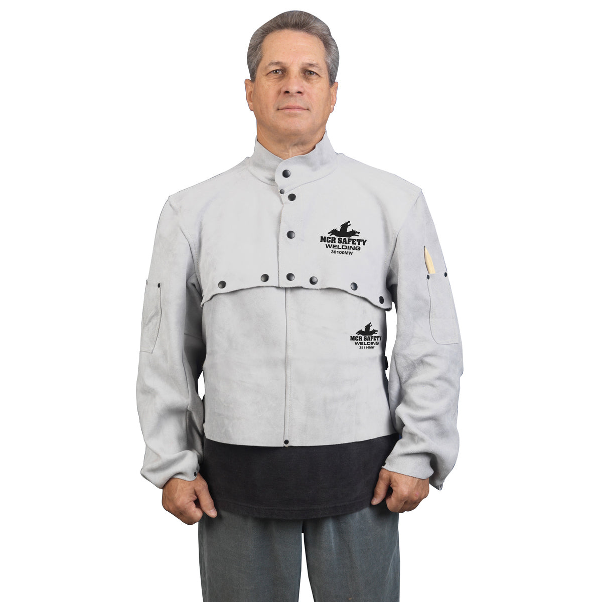Gray Welding Cape Sleeves - MCR Safety - Durable Protection