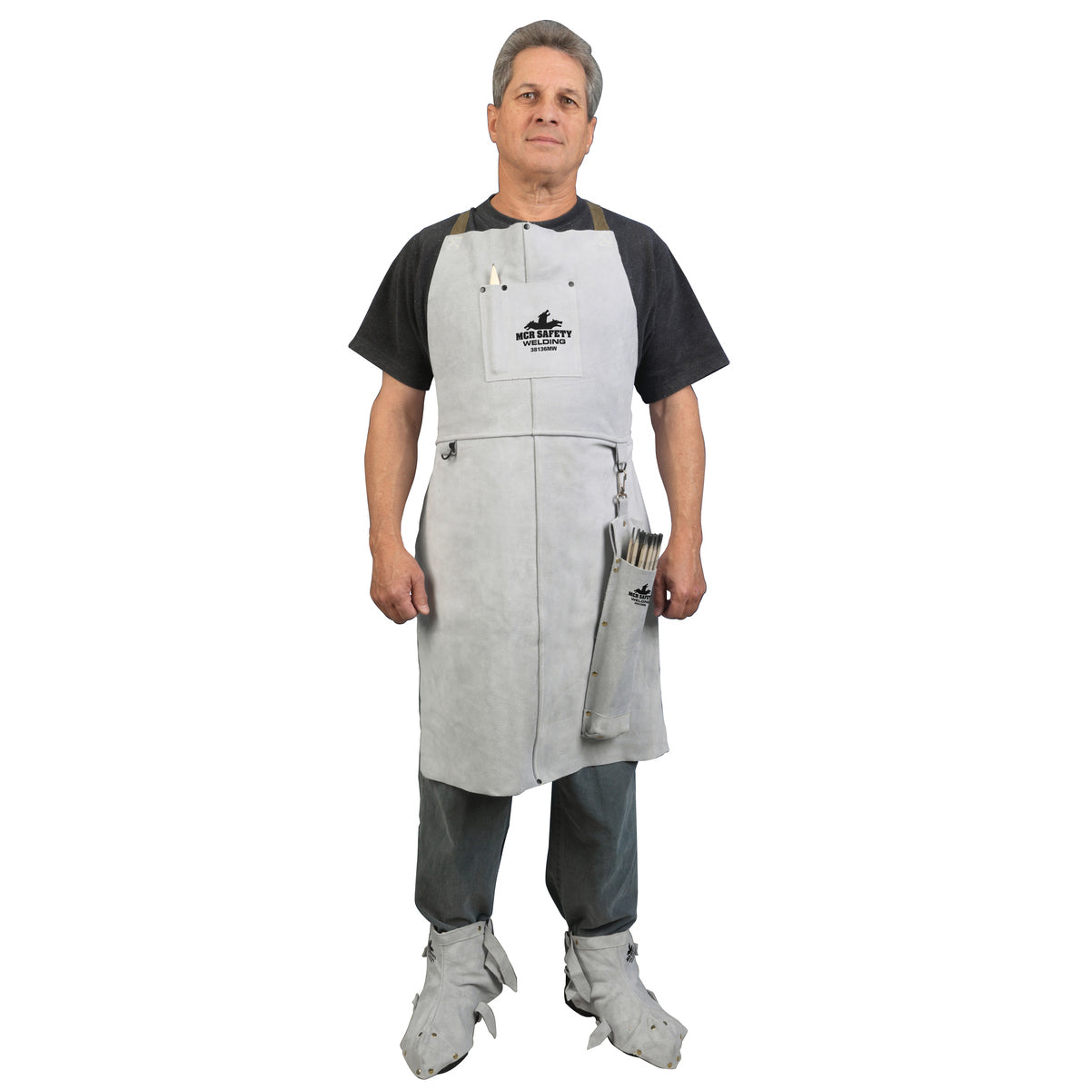 24" x 36" Welding Apron - MCR Safety - Durable Leather