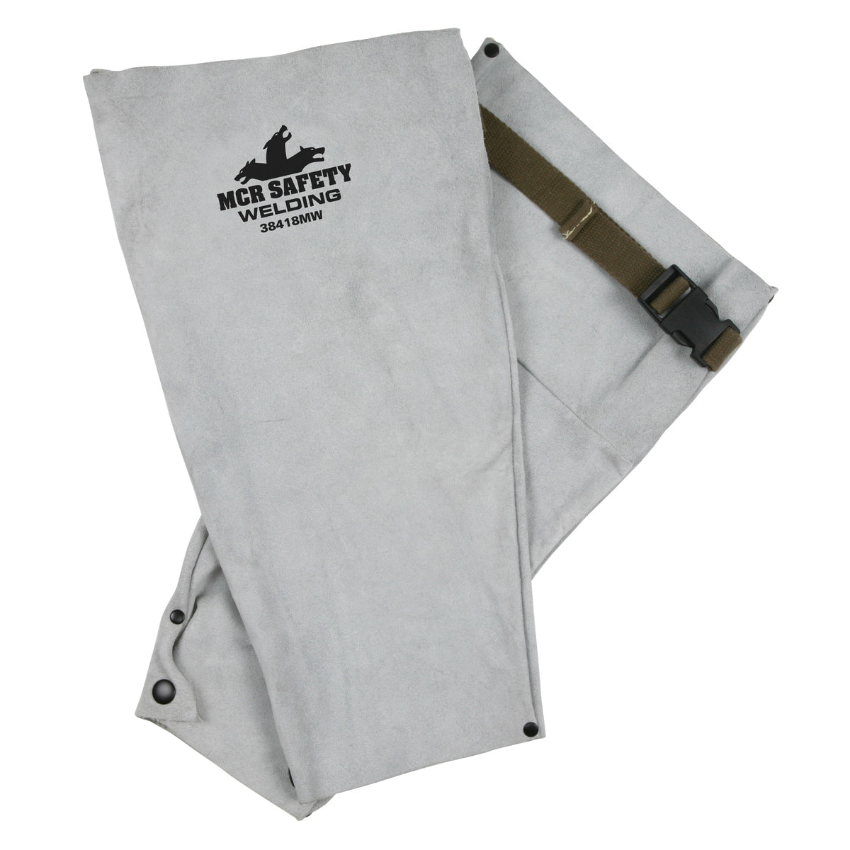 Gray Leather Welding Sleeves - MCR Safety - Durable Design