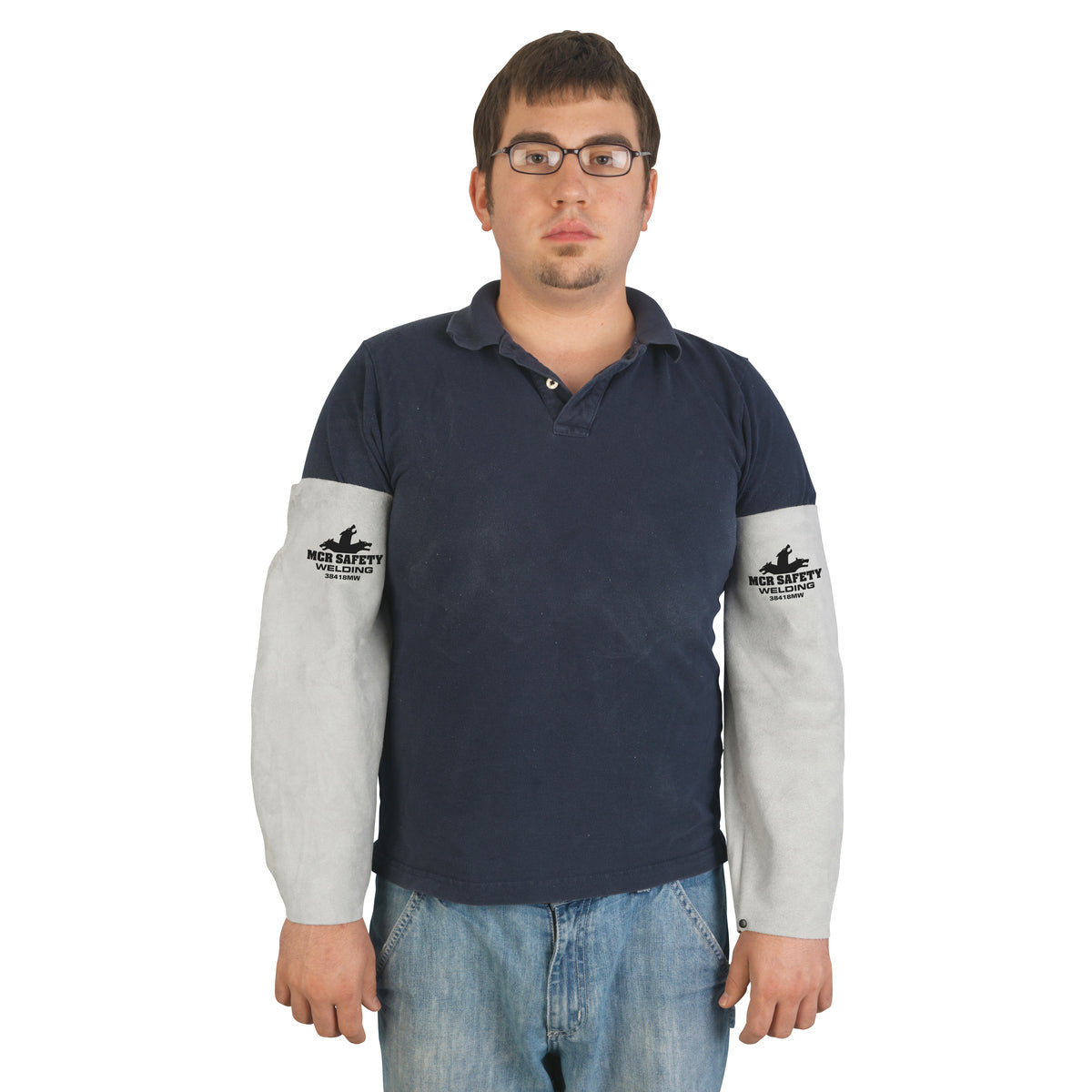 Gray Leather Welding Sleeves - MCR Safety - Durable Design