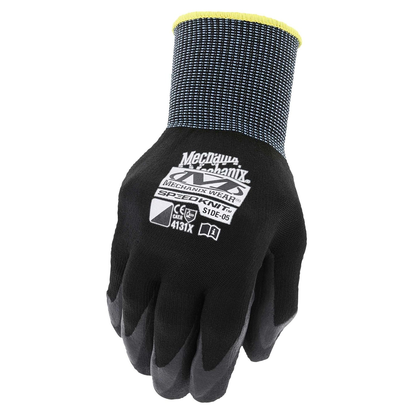 Black String Knit Gloves - Mechanix - Oil Resistant Grip