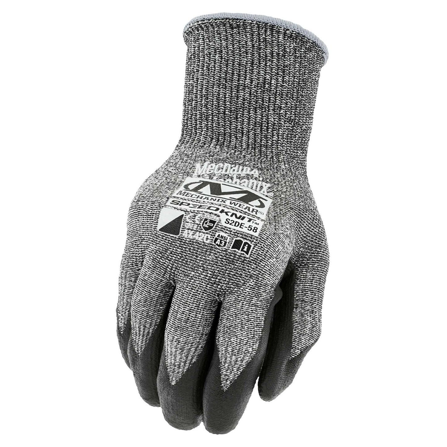Black Cut-Resistant String Knit Gloves - Mechanix - Durable Grip