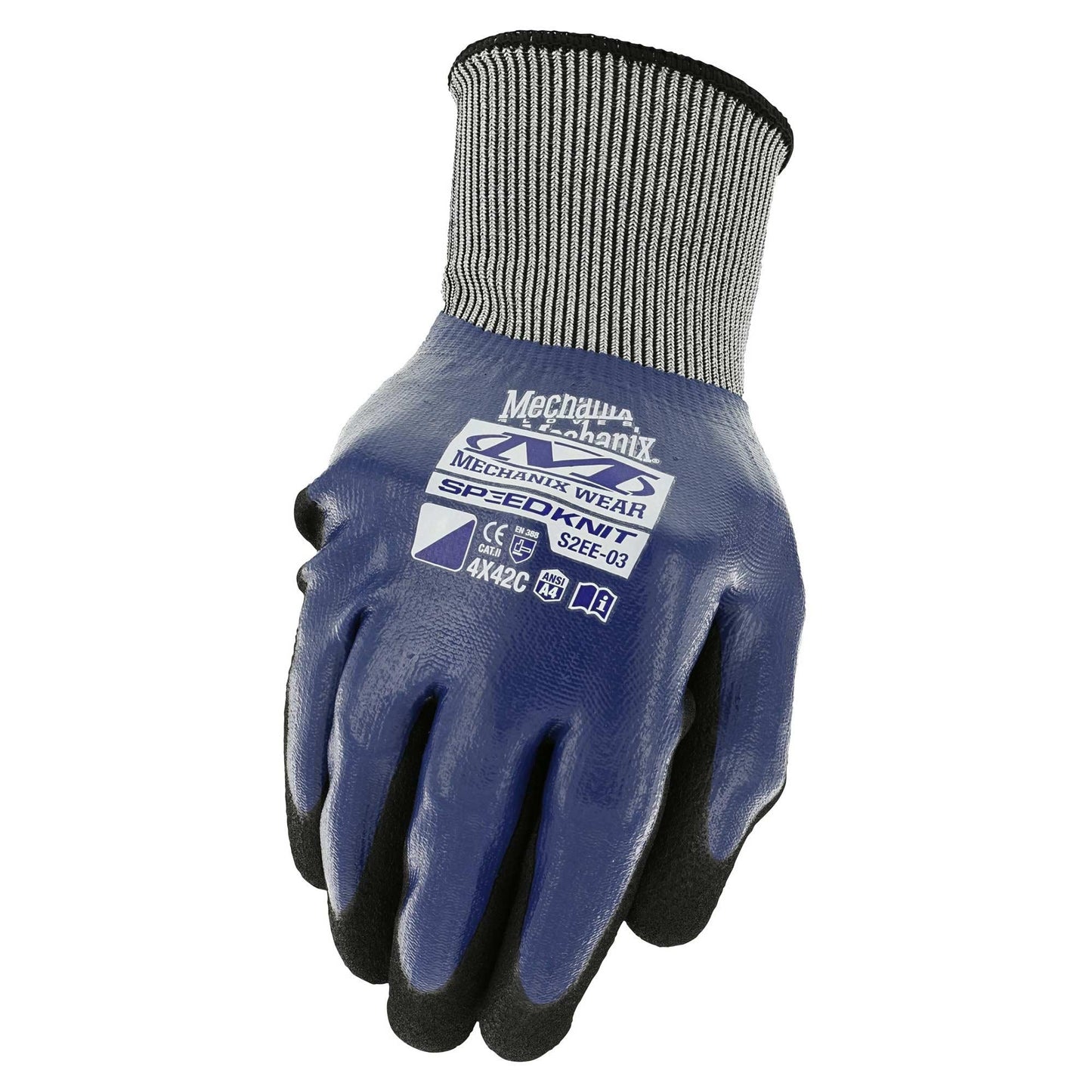 Blue String Knit Gloves - Mechanix - Durable Protection