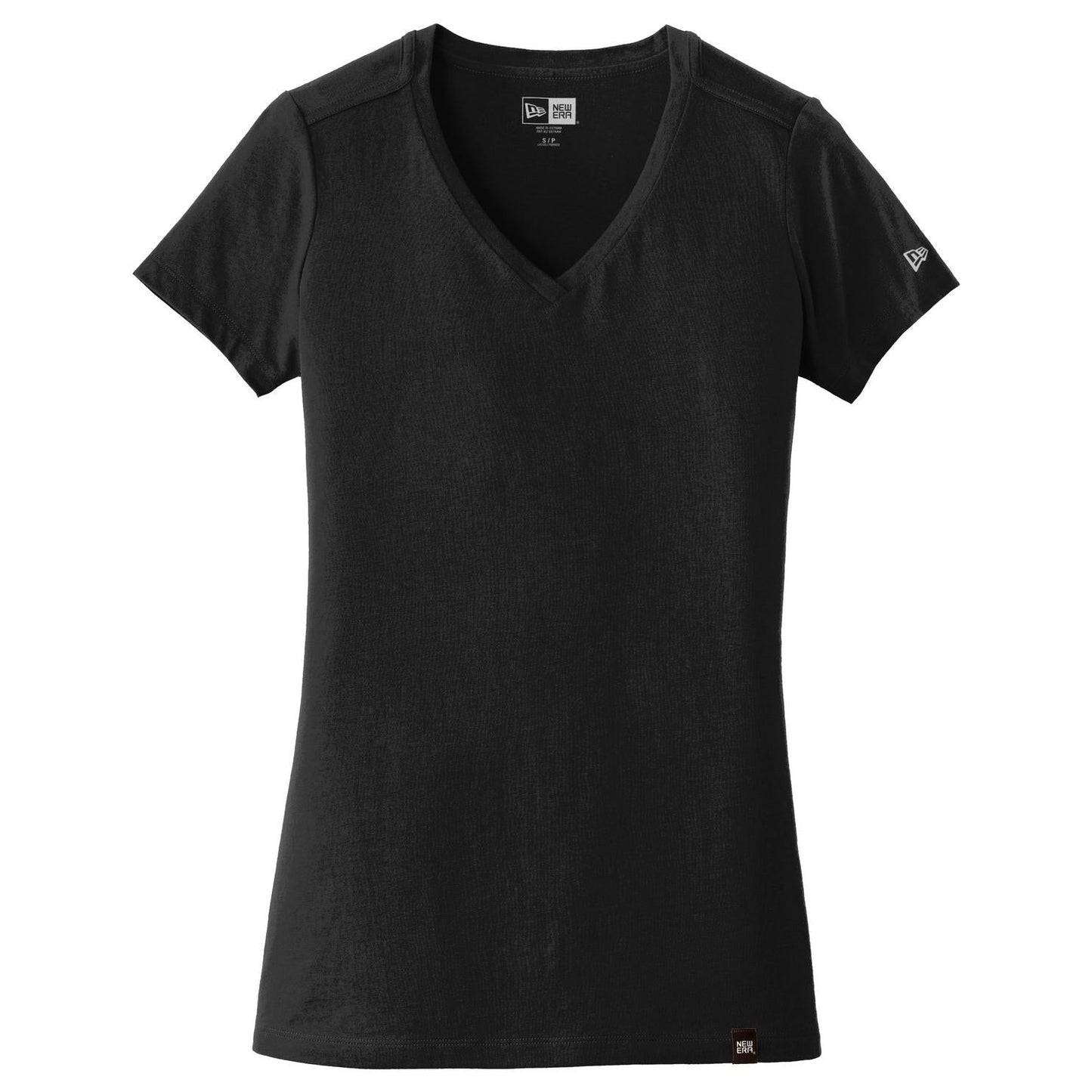 Black V-Neck Tee - New Era - Soft Blend