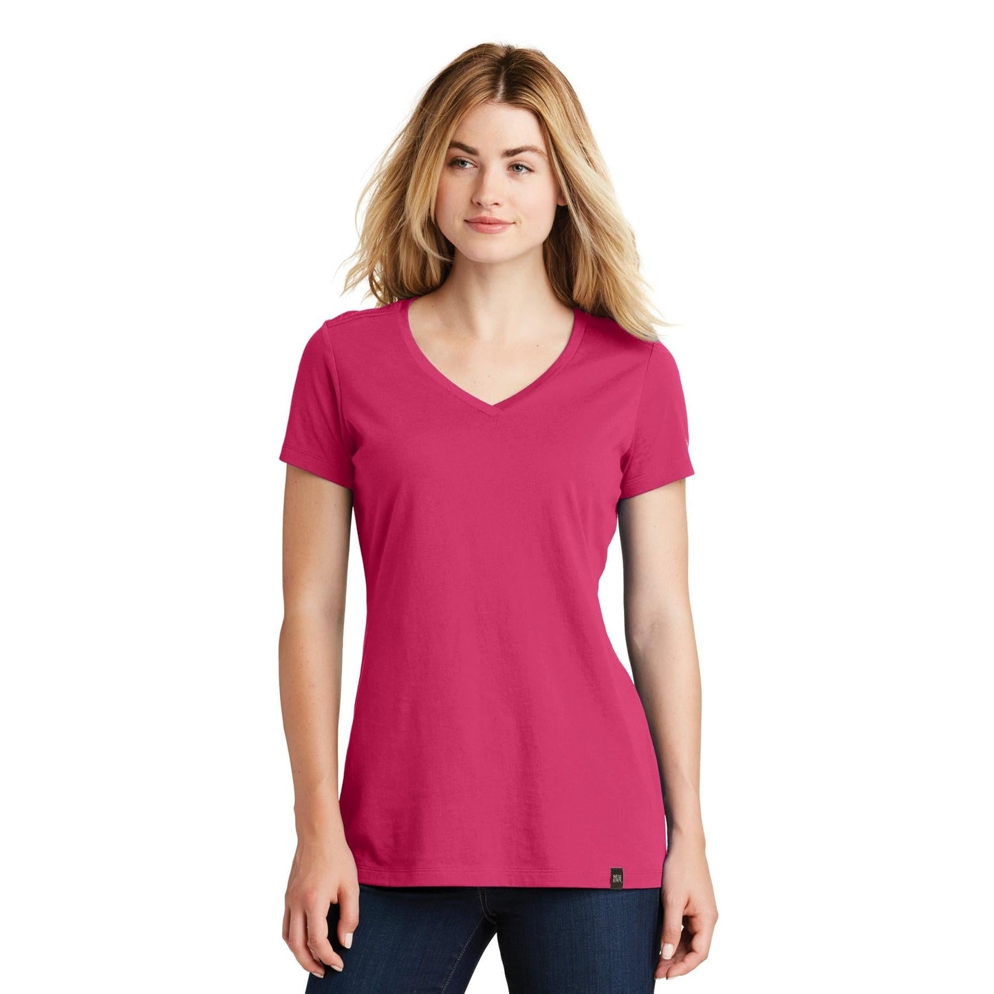Black V-Neck Tee - New Era - Soft Blend