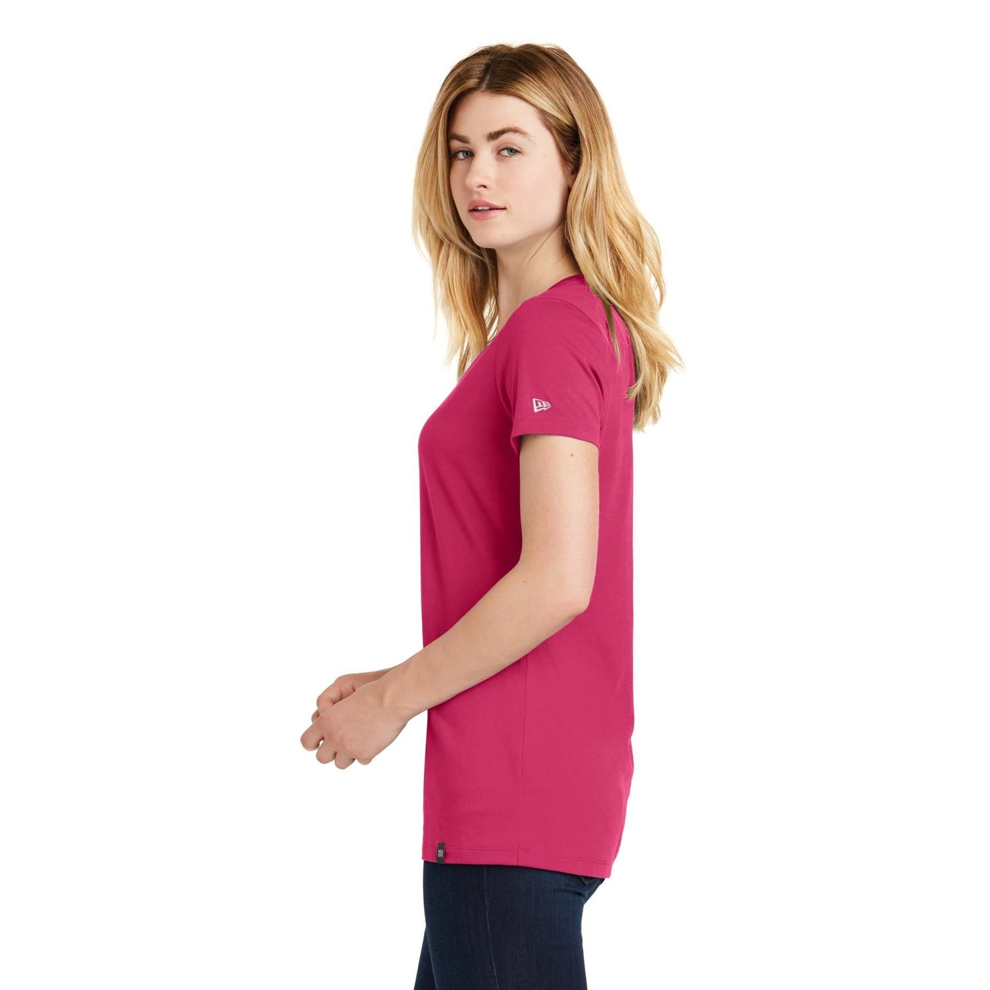Black V-Neck Tee - New Era - Soft Blend