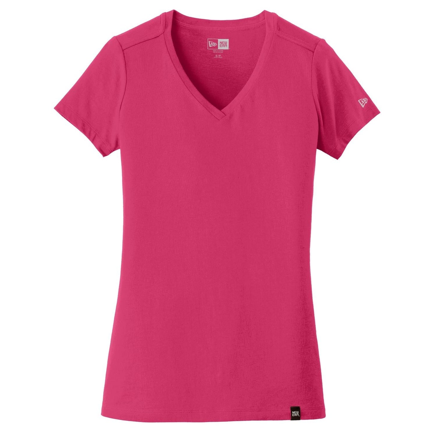 Black V-Neck Tee - New Era - Soft Blend