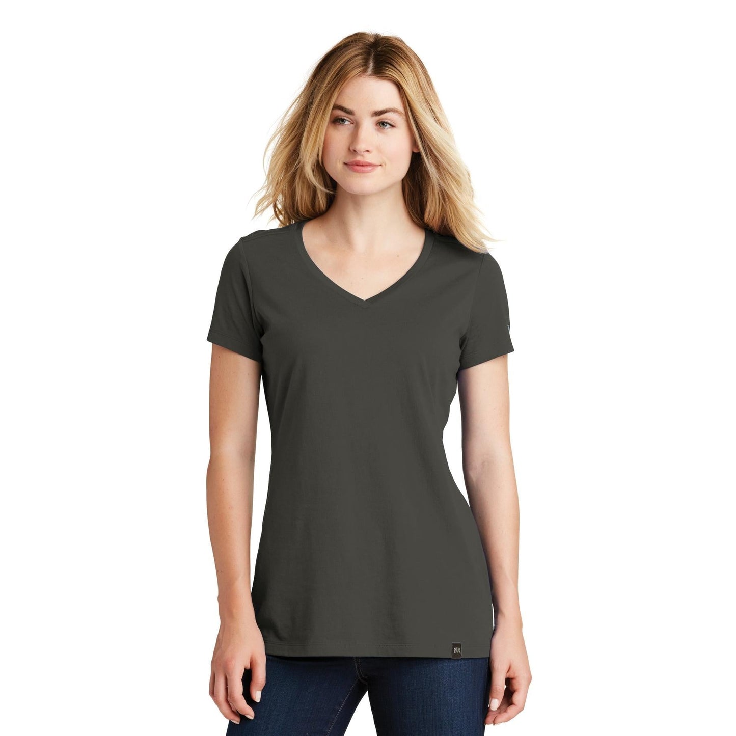 Black V-Neck Tee - New Era - Soft Blend