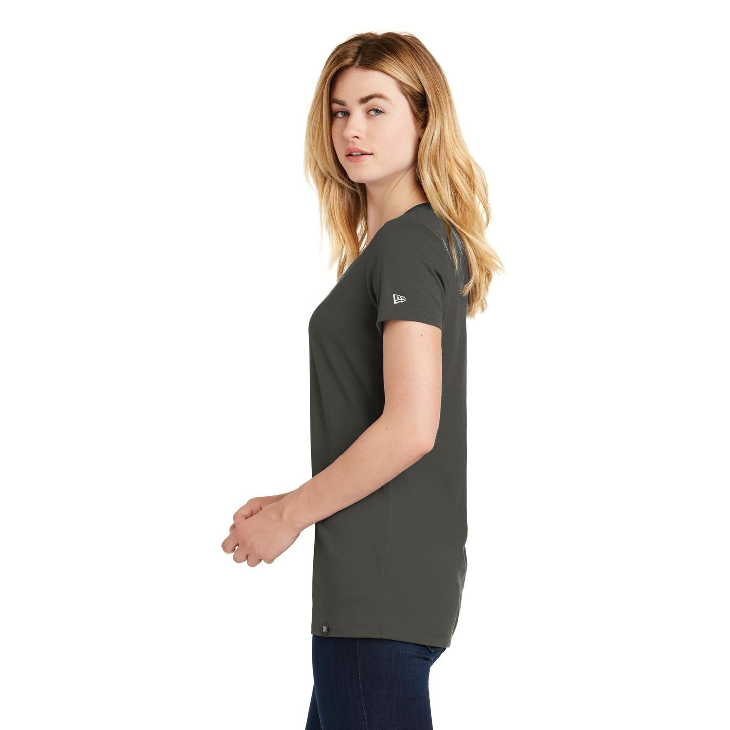 Black V-Neck Tee - New Era - Soft Blend