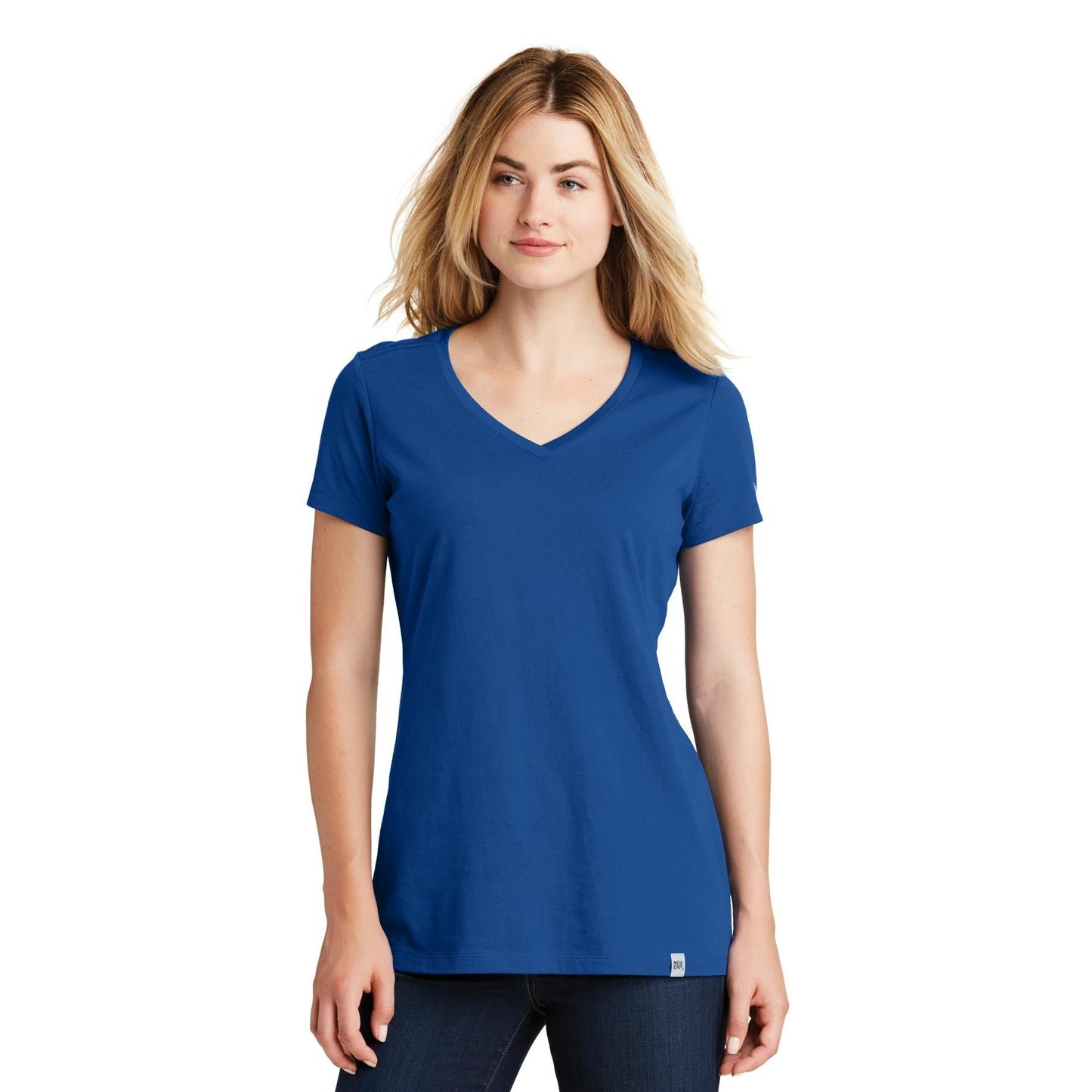 Black V-Neck Tee - New Era - Soft Blend