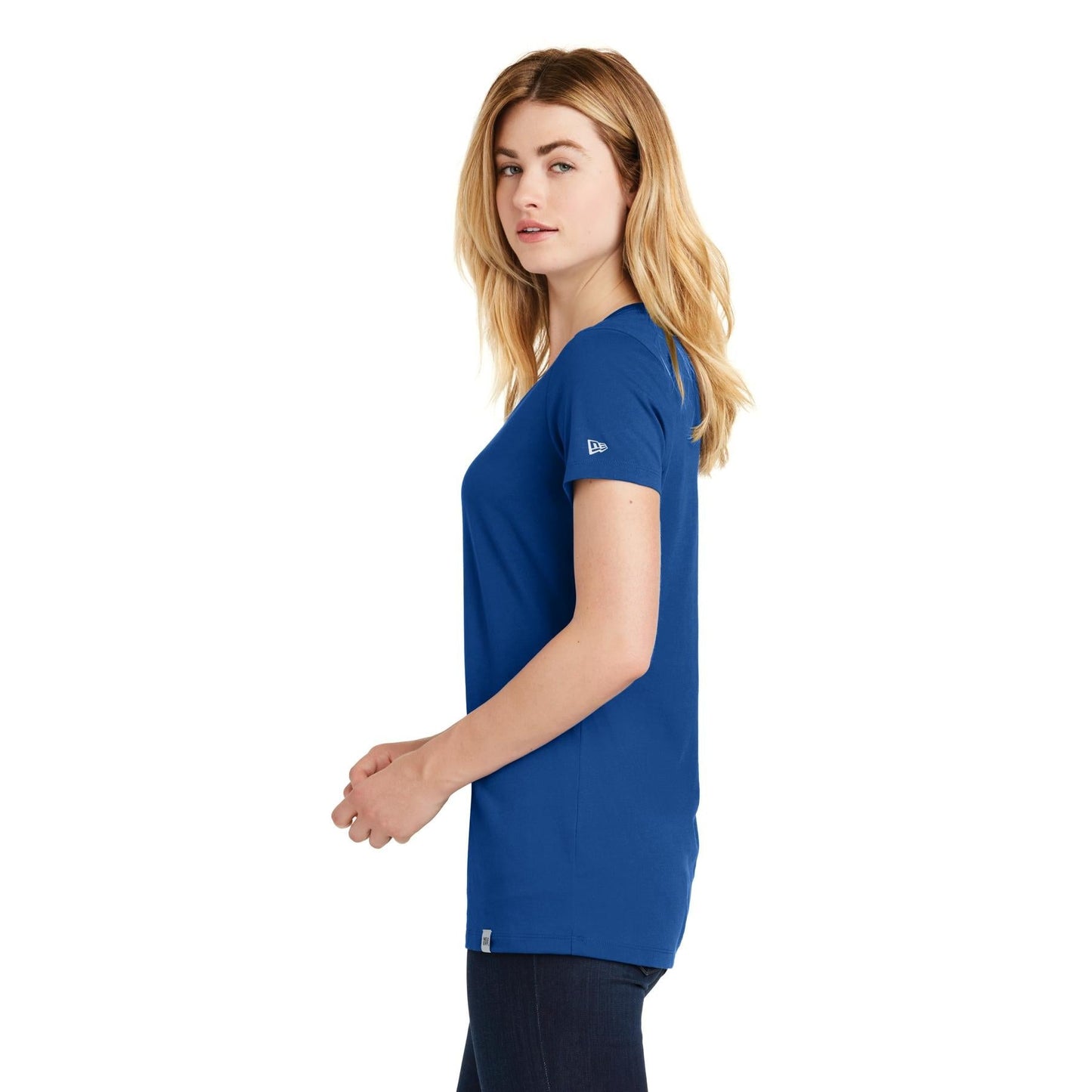 Black V-Neck Tee - New Era - Soft Blend