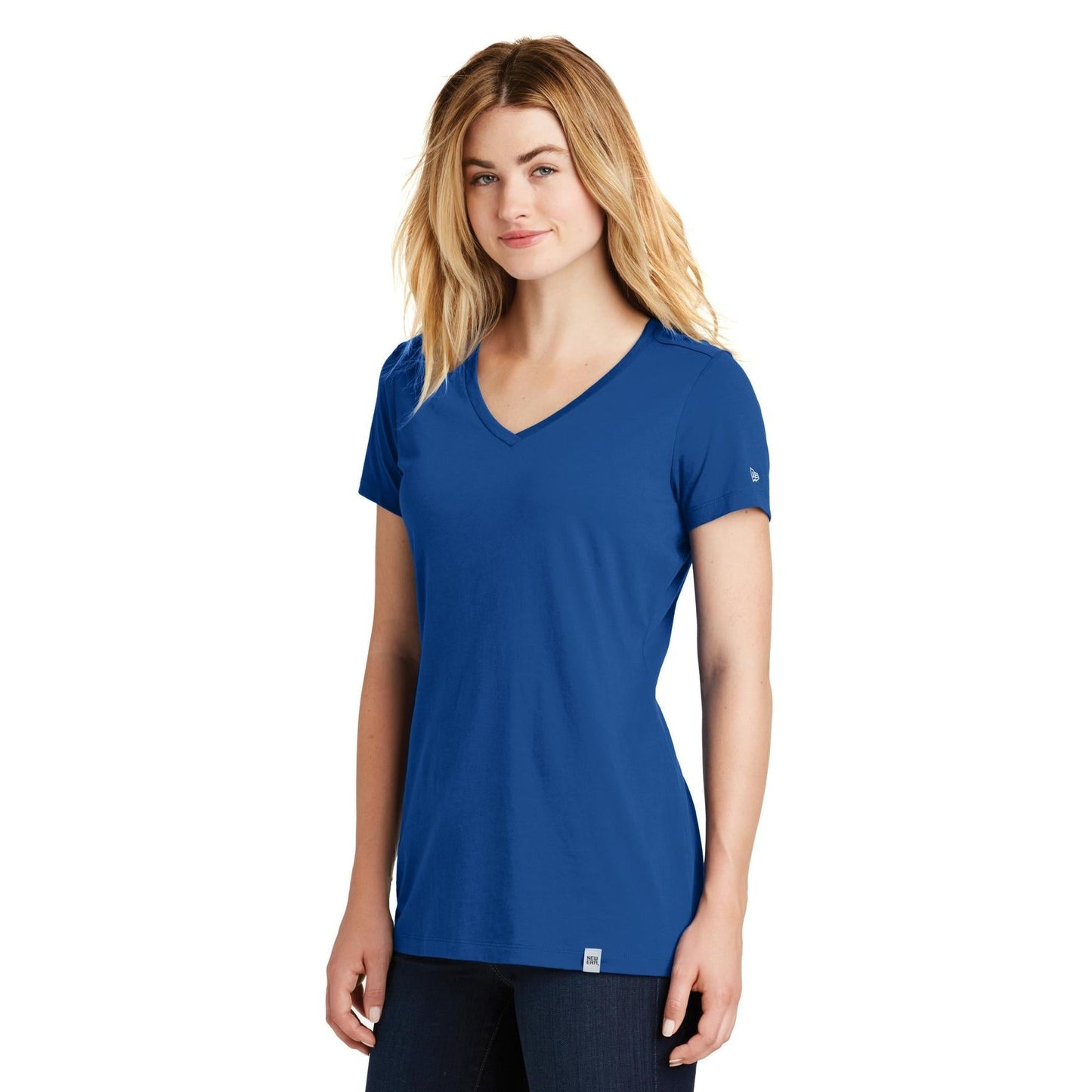 Black V-Neck Tee - New Era - Soft Blend