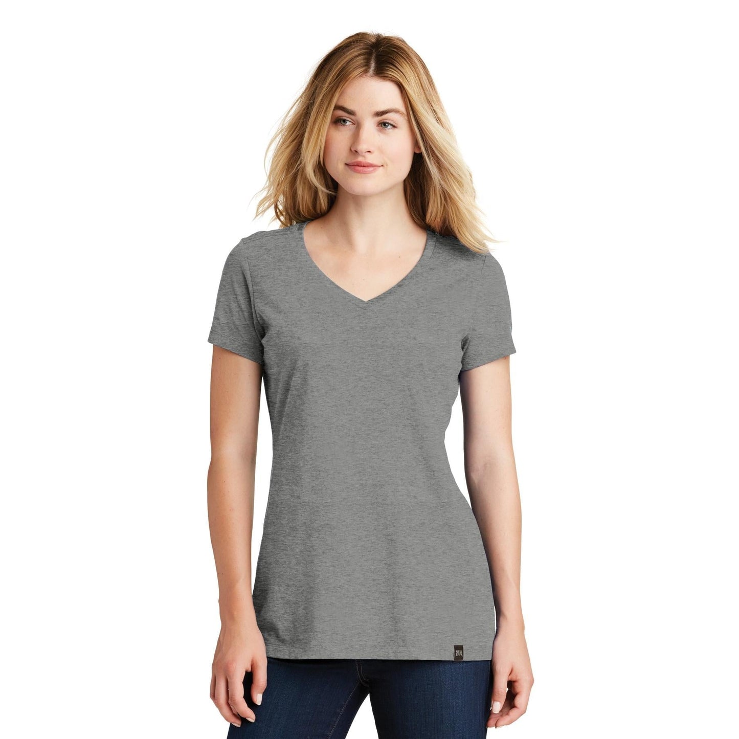 Black V-Neck Tee - New Era - Soft Blend