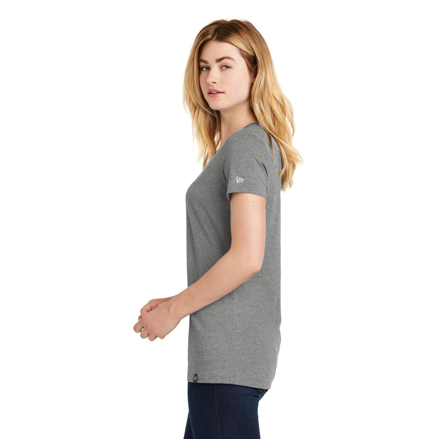 Black V-Neck Tee - New Era - Soft Blend