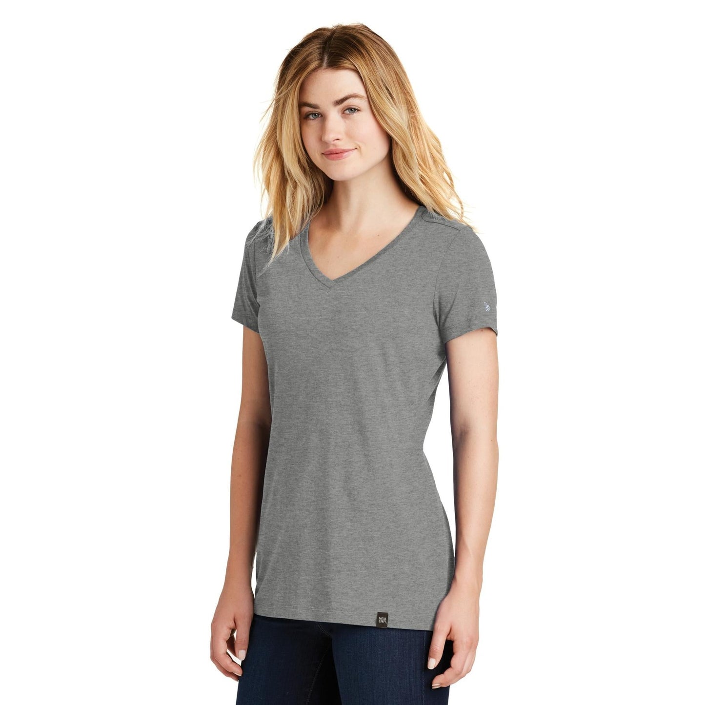 Black V-Neck Tee - New Era - Soft Blend