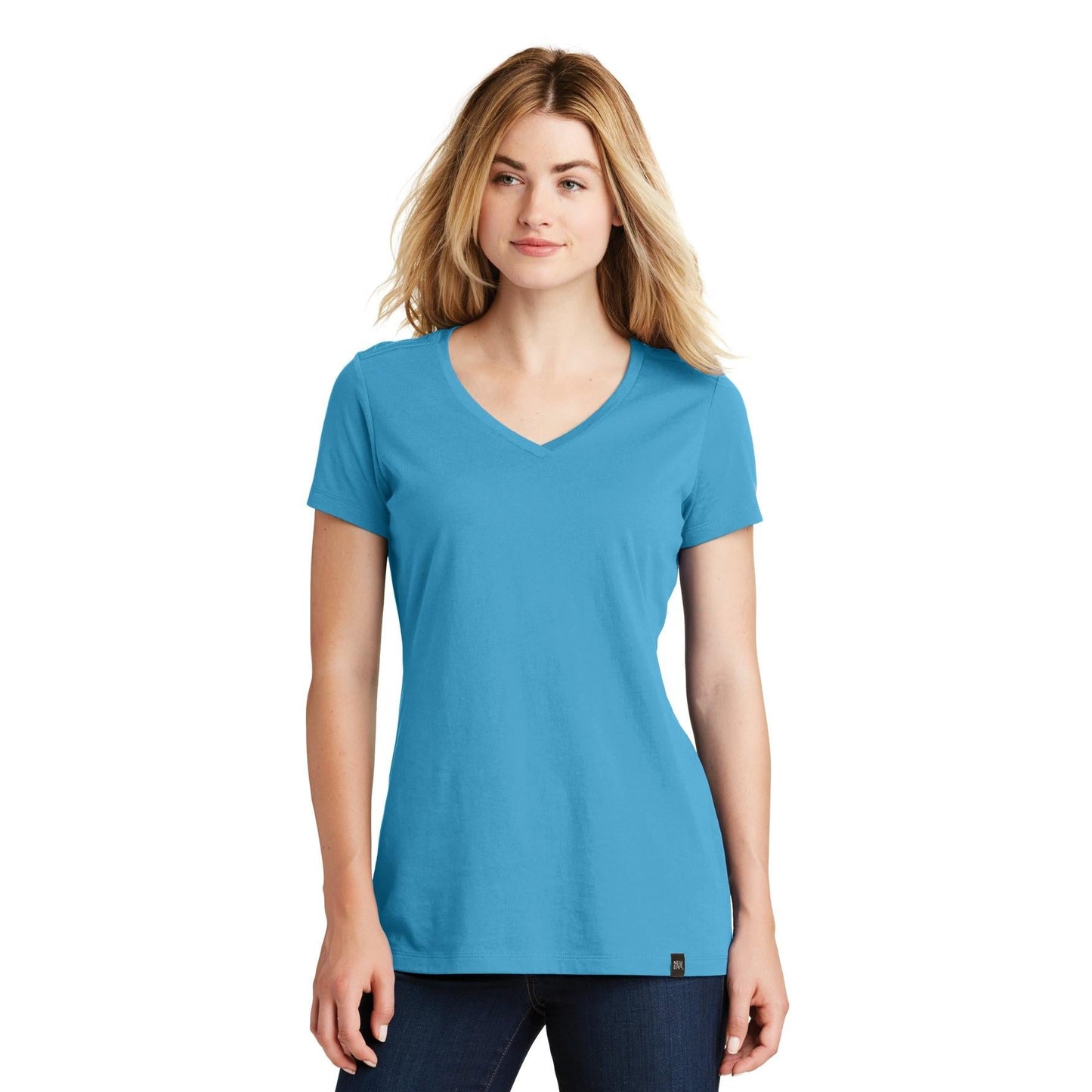 Black V-Neck Tee - New Era - Soft Blend